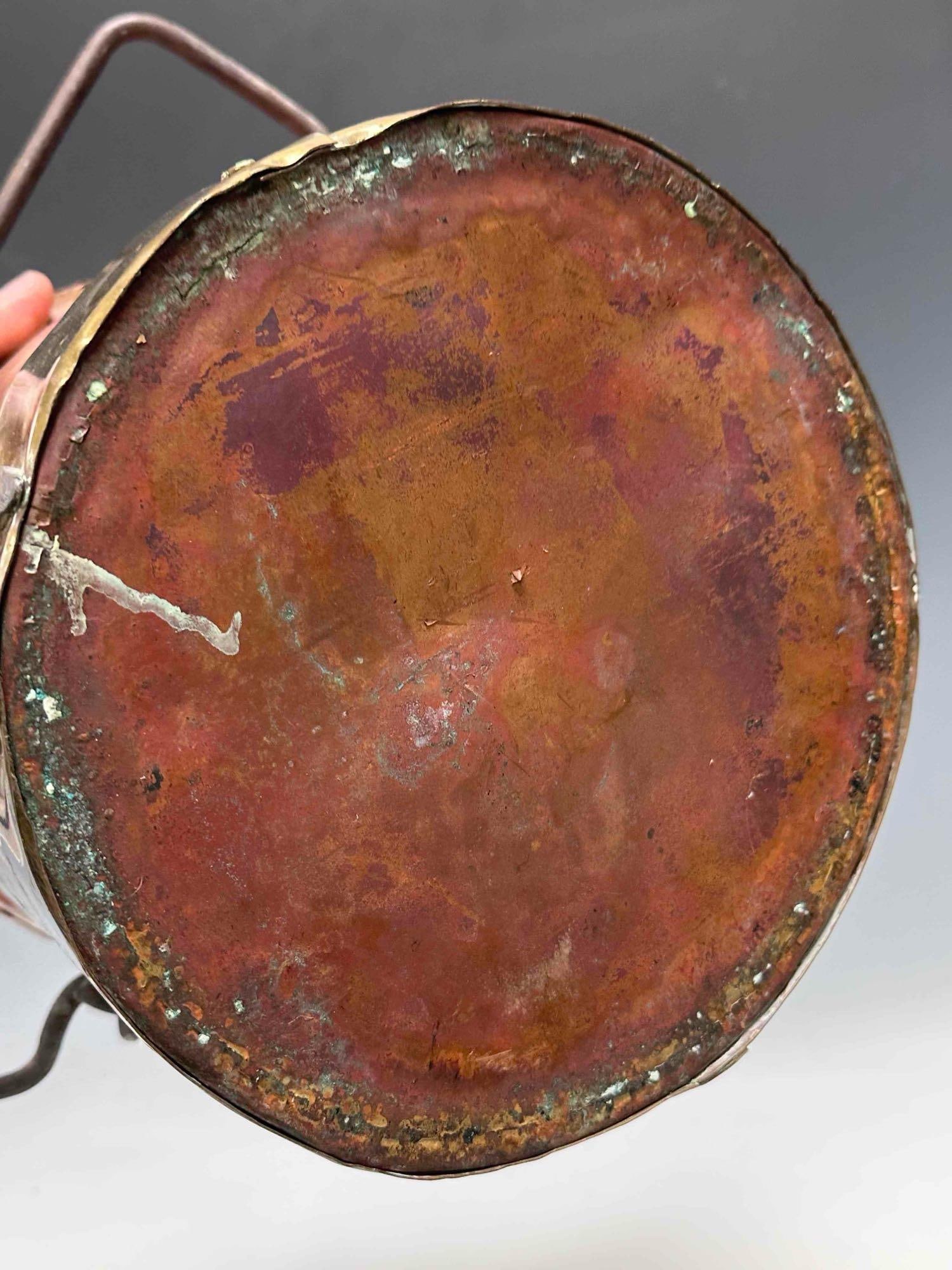 Hammered Copper Coal Scuttle - 13