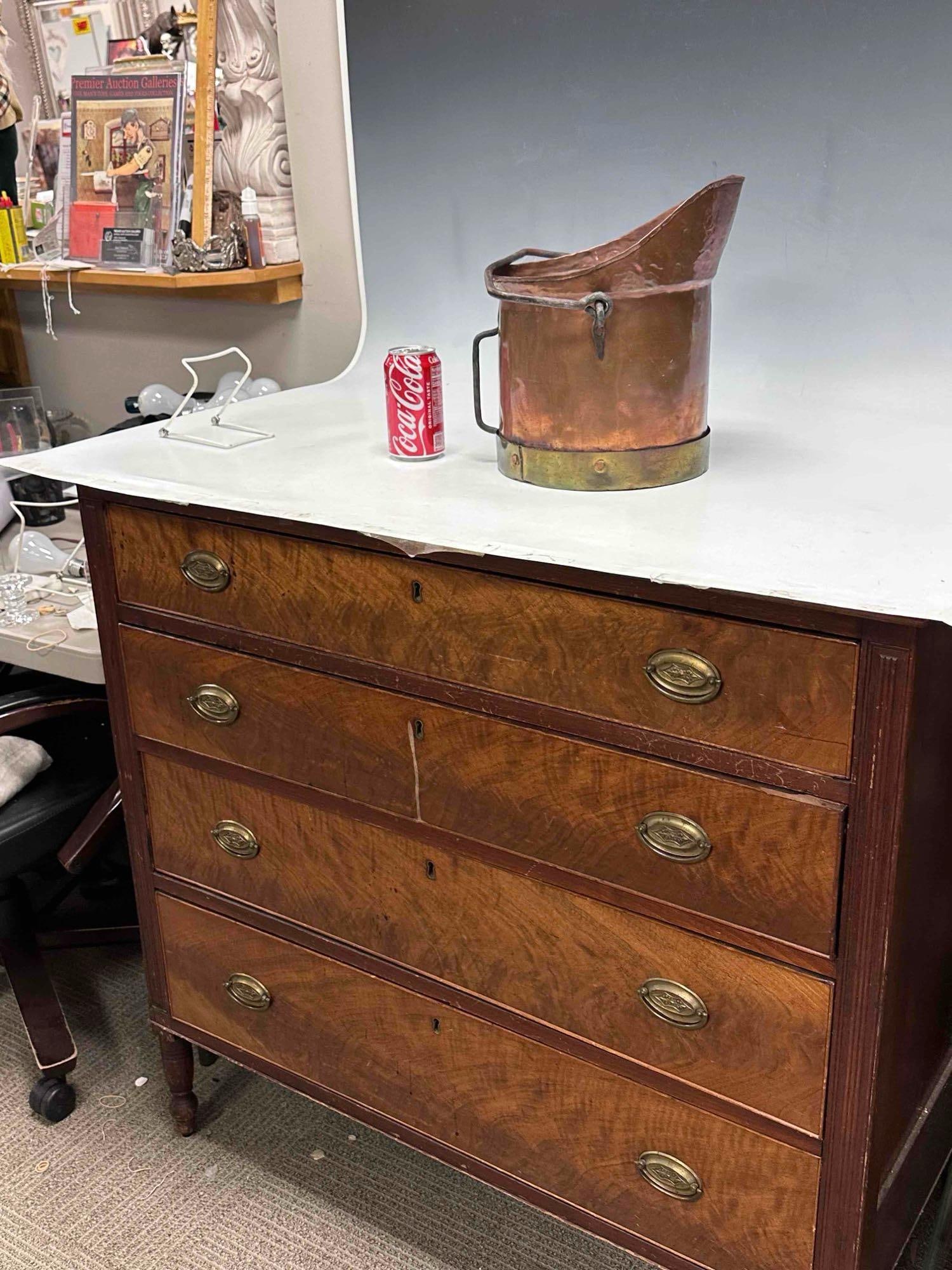 Hammered Copper Coal Scuttle - 14