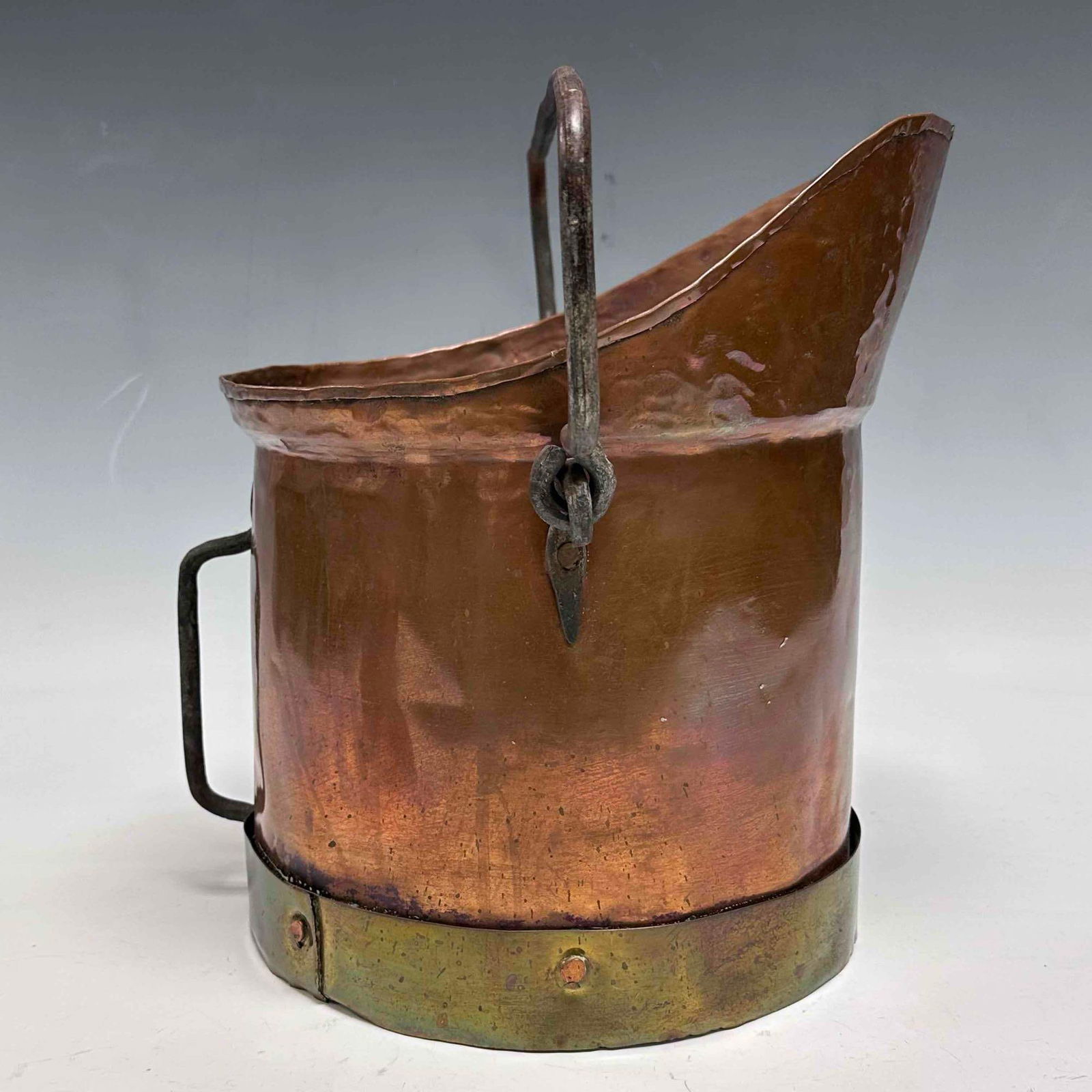 Hammered Copper Coal Scuttle - 15