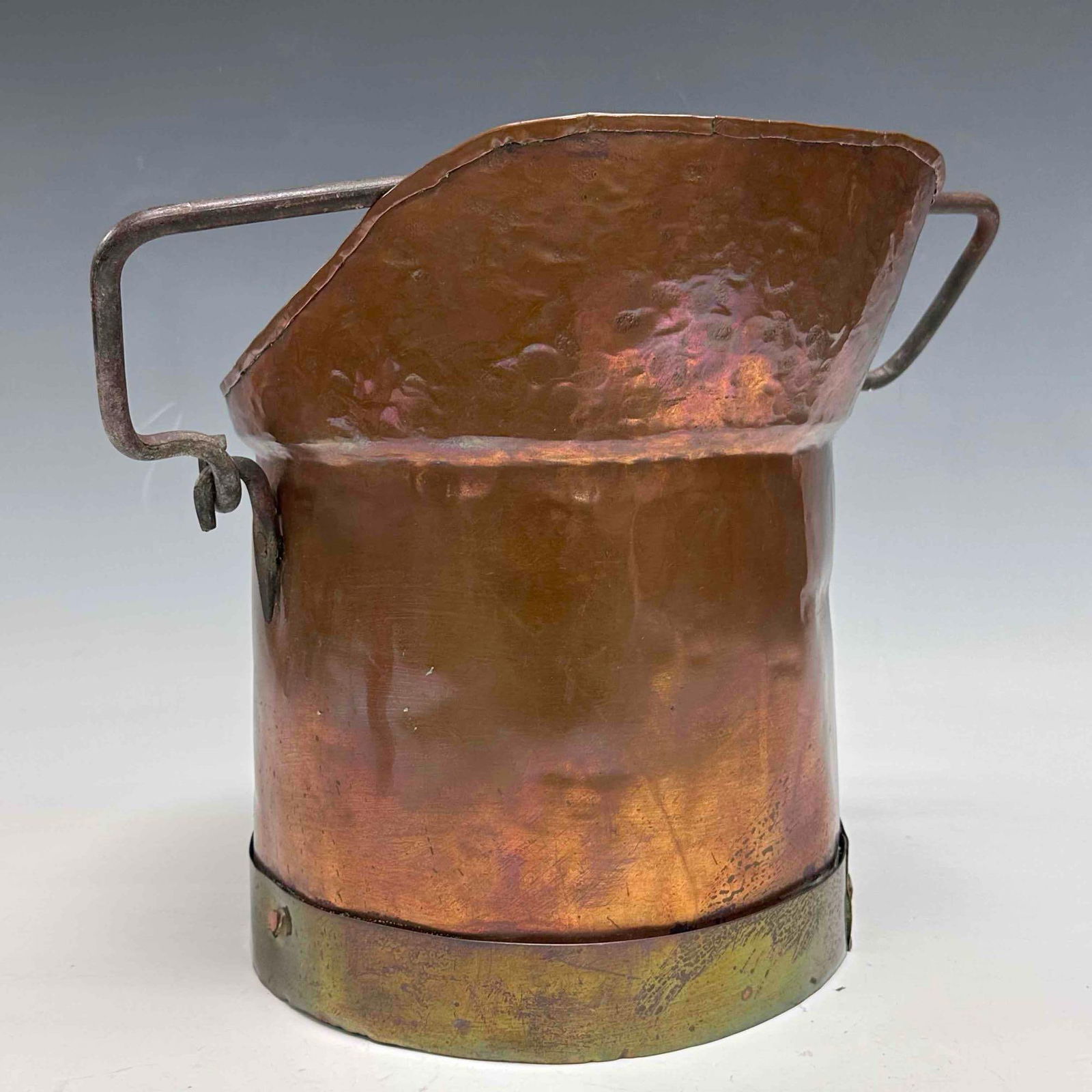 Hammered Copper Coal Scuttle - 3