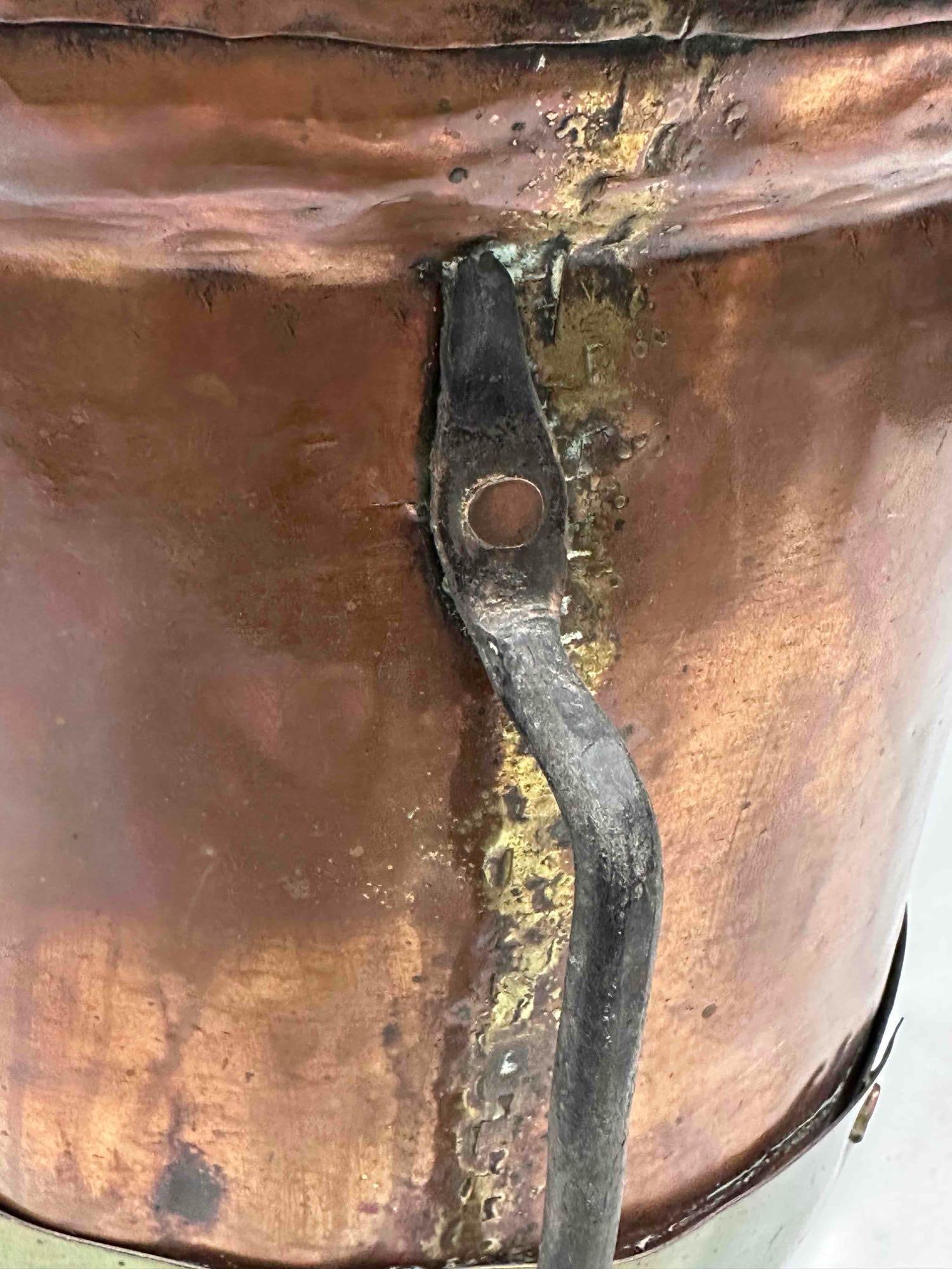 Hammered Copper Coal Scuttle - 8