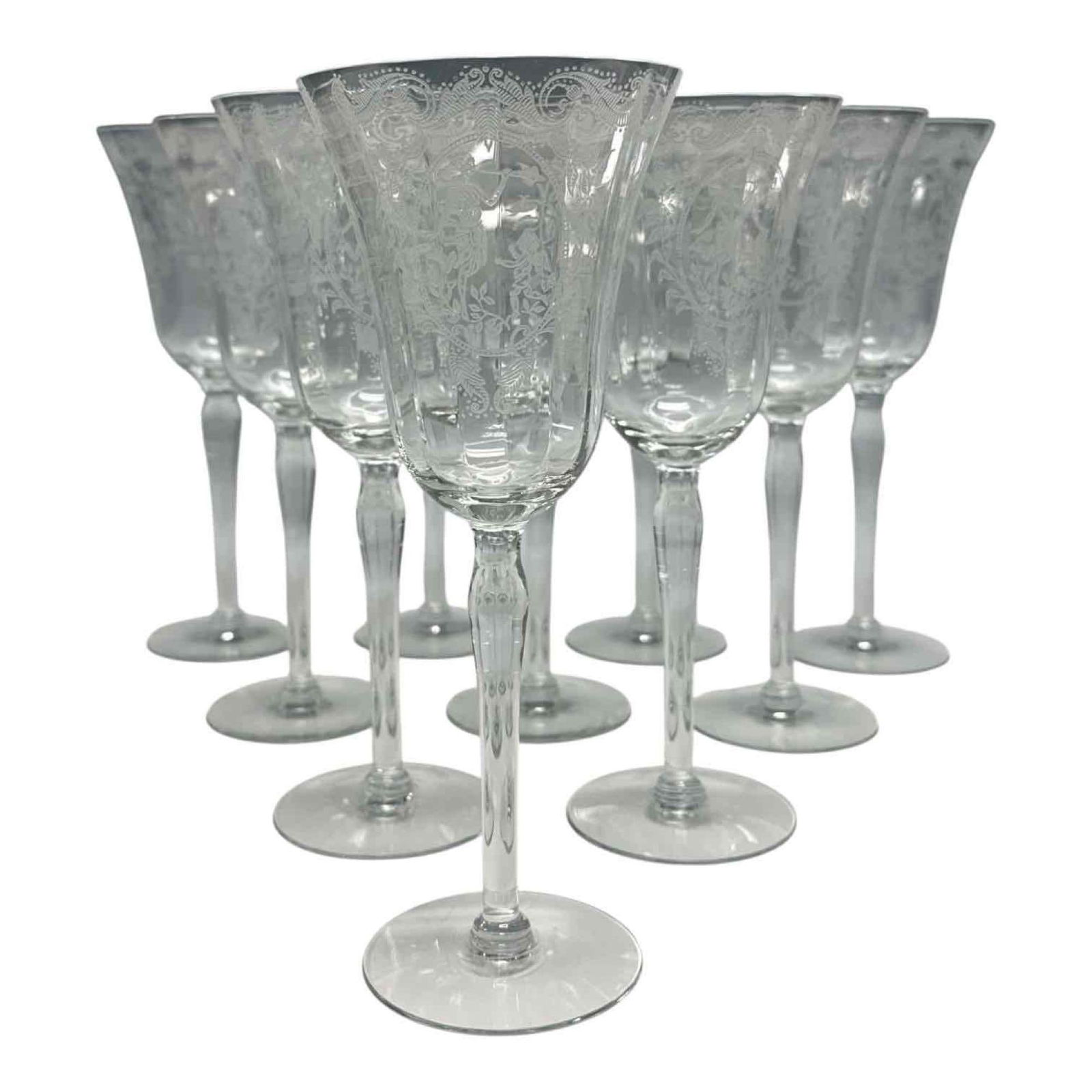 Morgantown Etched Glass Stemware (1 of 19)