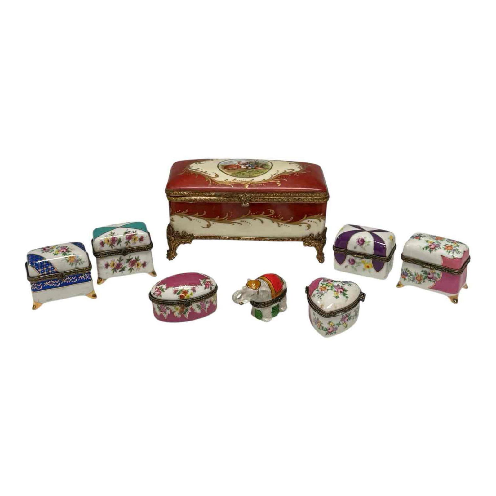 Porcelain French Sevres Jewelry Casket and Trinket Boxes (8) (1 of 17)