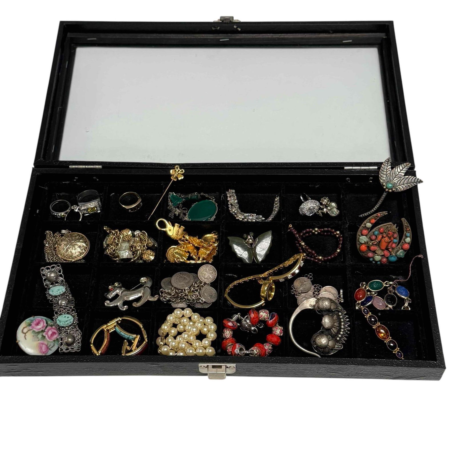 Silver Coins and Vintage Costume Jewelry Collection (1 of 18)
