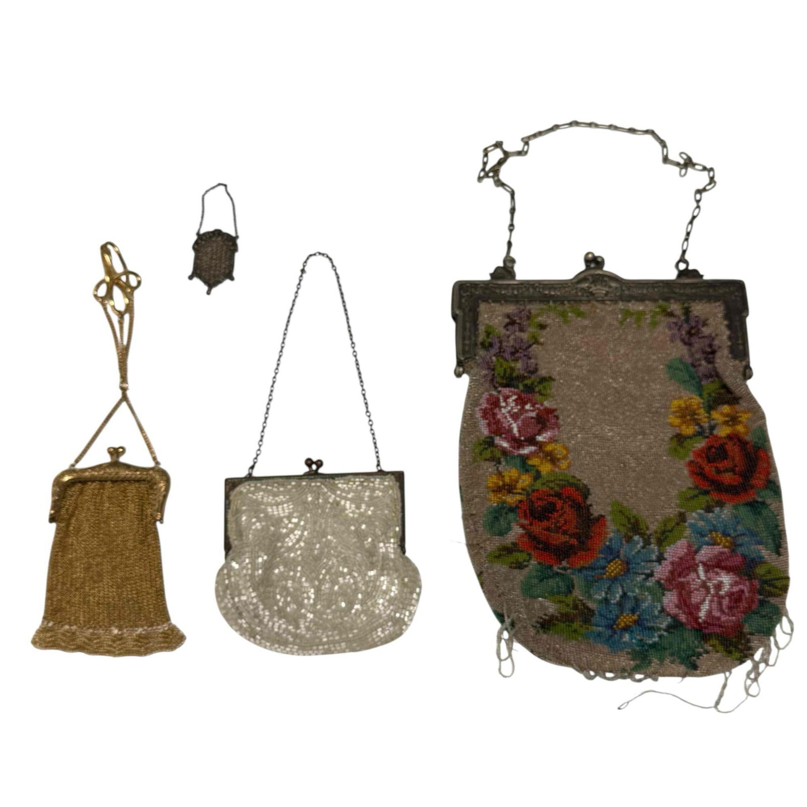 Early 20th C. Micro-Beaded and Chain-link Ladies Purses. (1 of 14)