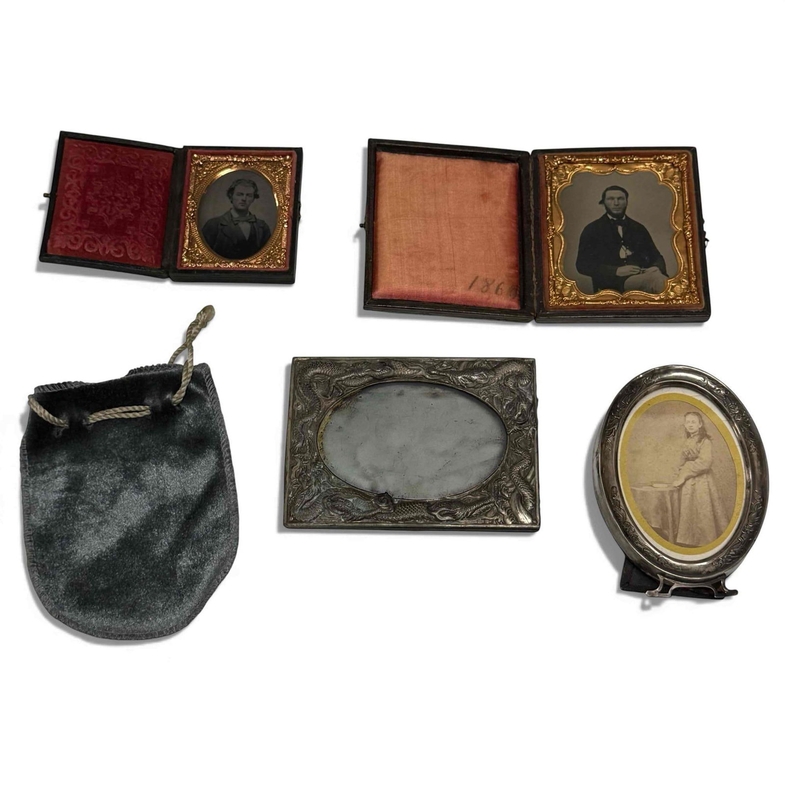 19th Century Daguerreotype Portraits and Early Picture Frames (1 of 13)