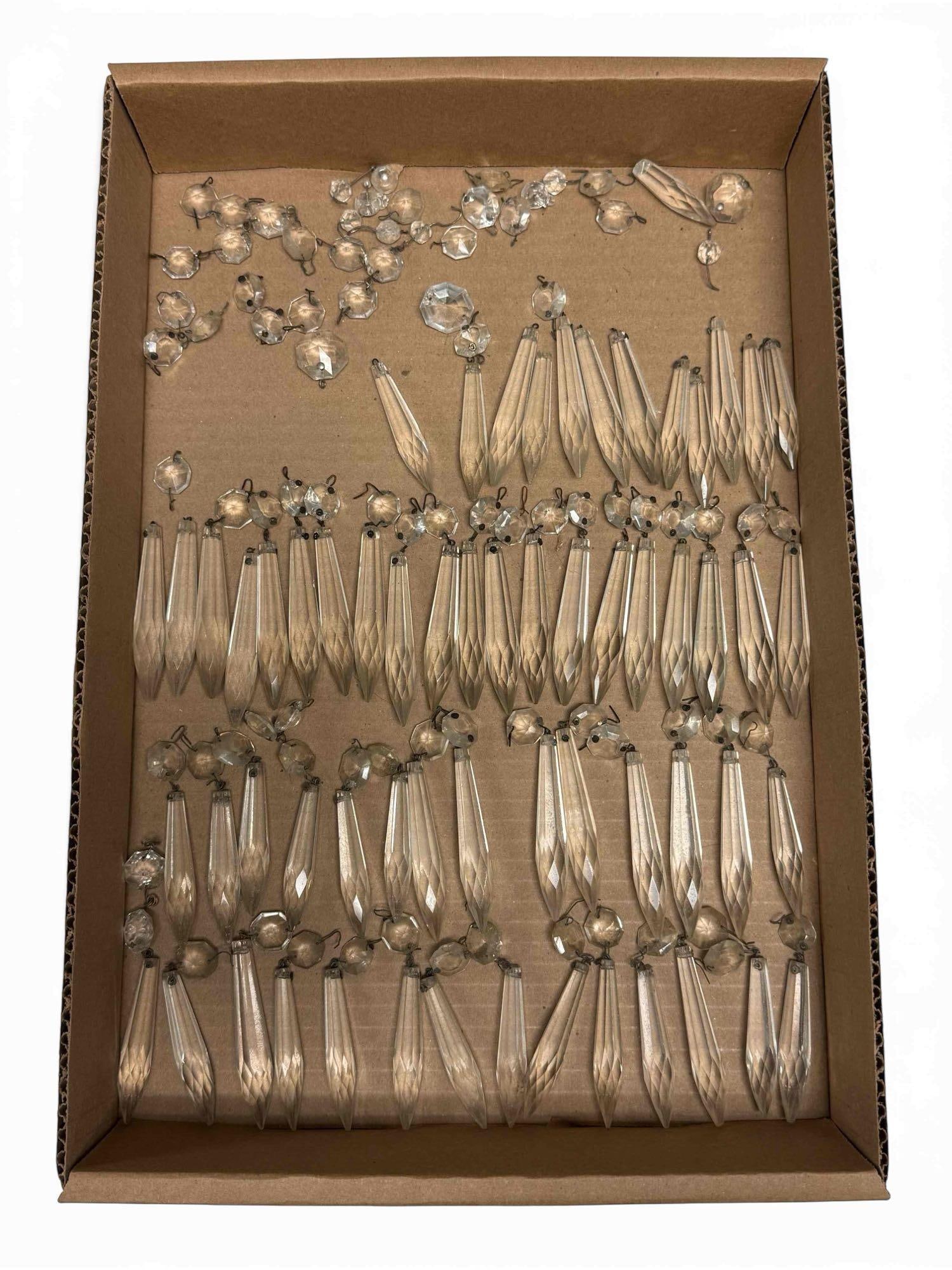 Icicle Drop Crystal Chandelier Lamp Prisms (60) (1 of 16)