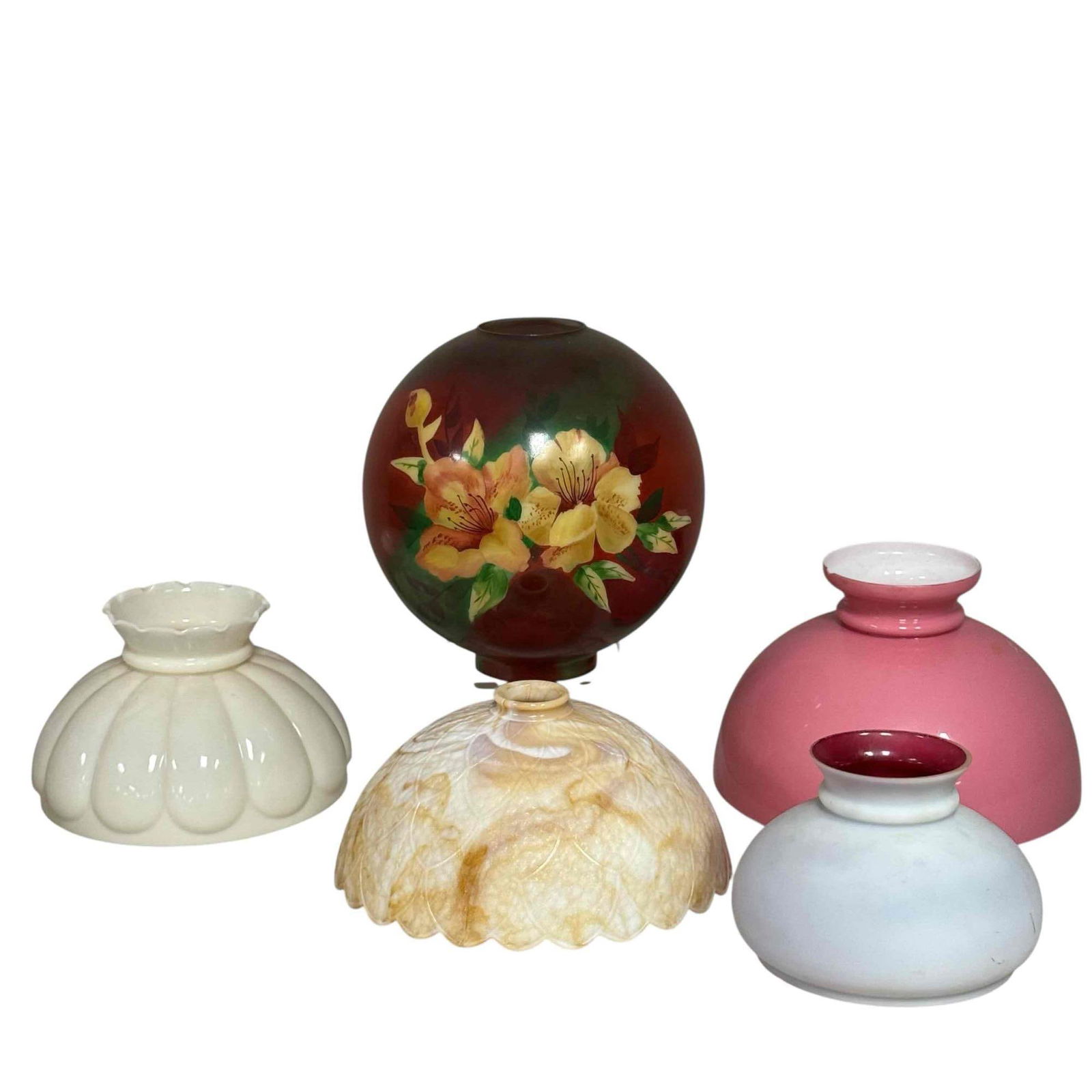 Art Glass Lamp Shades "Gone with the Wind" Melon and More (5) (1 of 20)