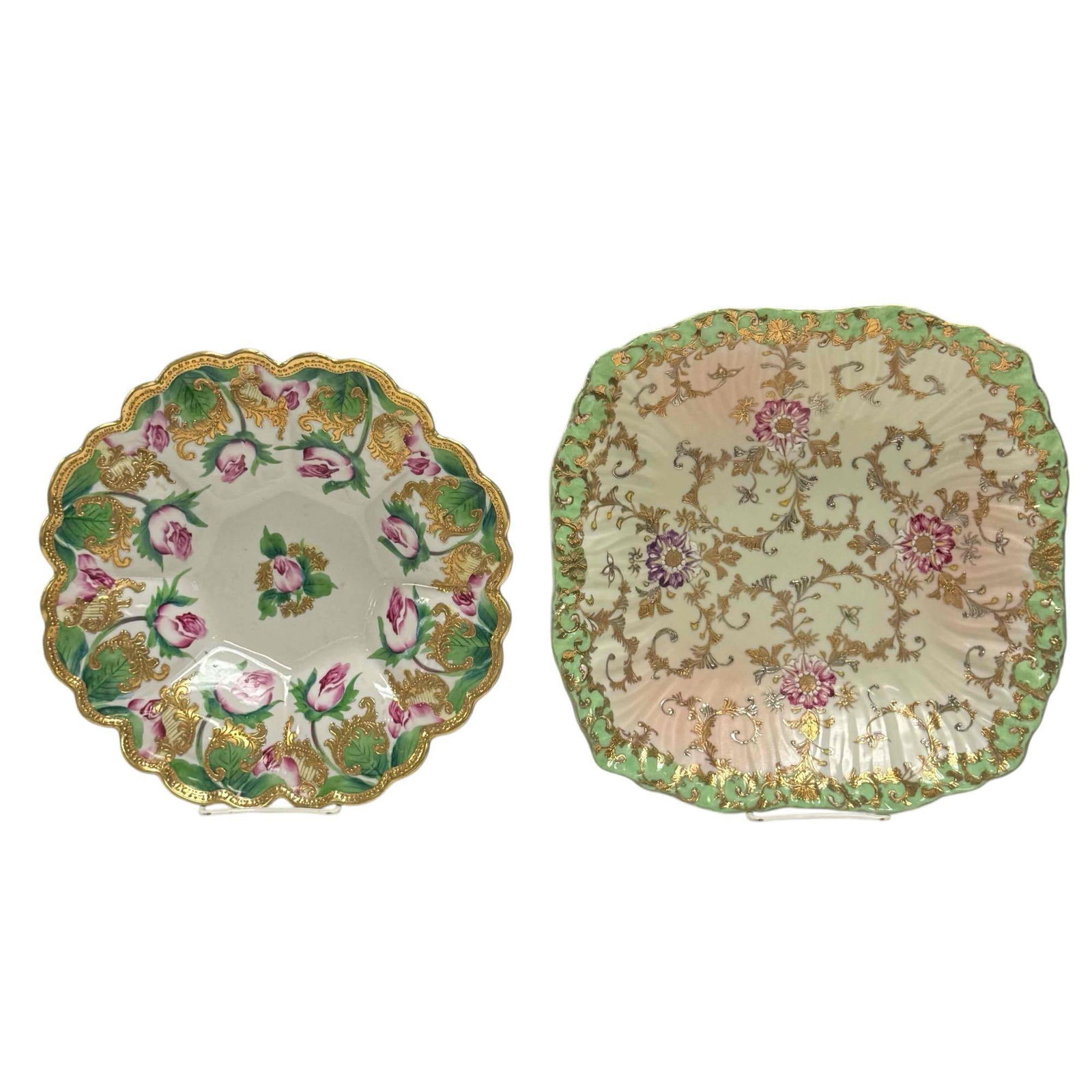 Ornate Gold Gilded Floral Porcelain Serving Bowls (2) (1 of 20)