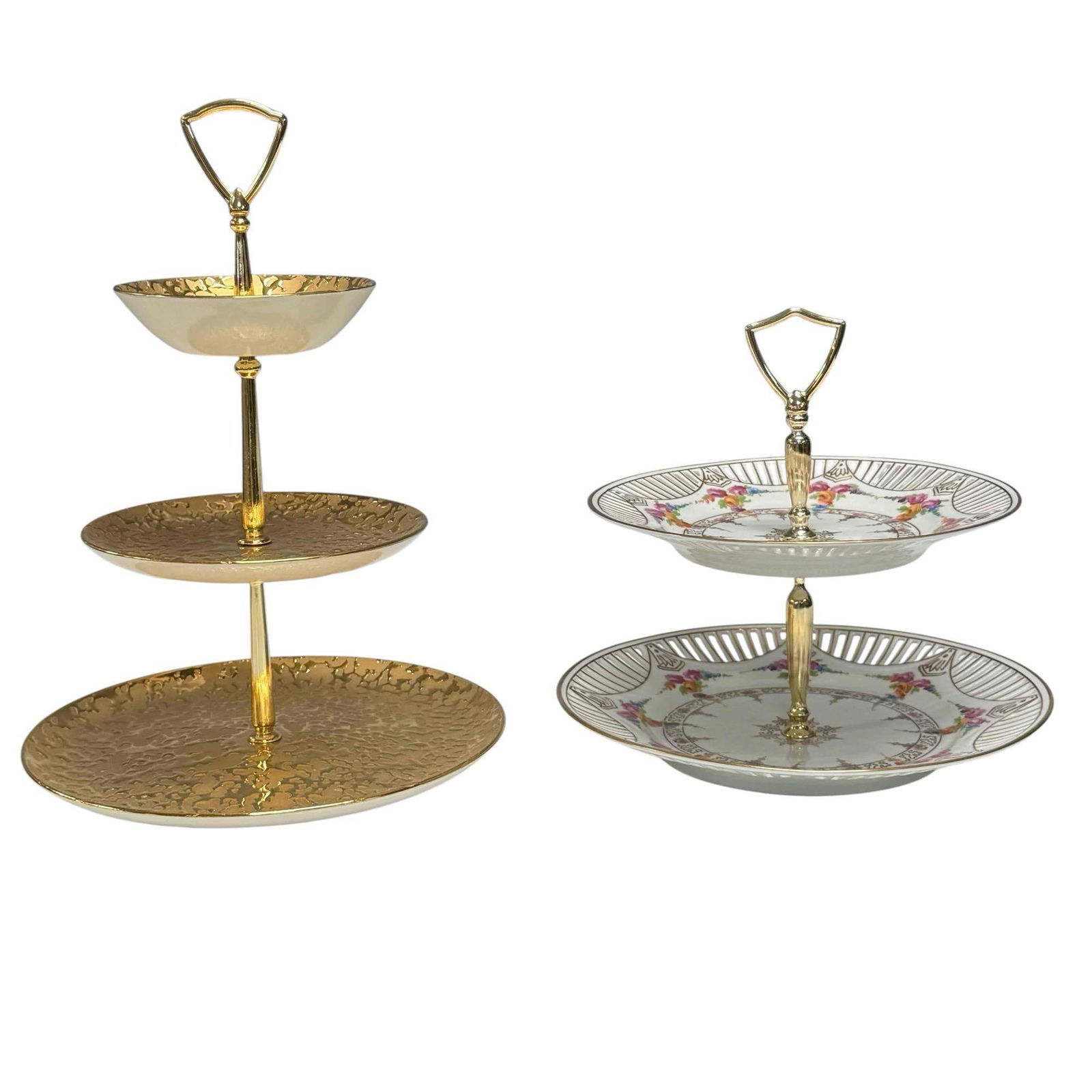 Porcelain Two Tiered and Three Tiered Cake Stands (2) (1 of 16)