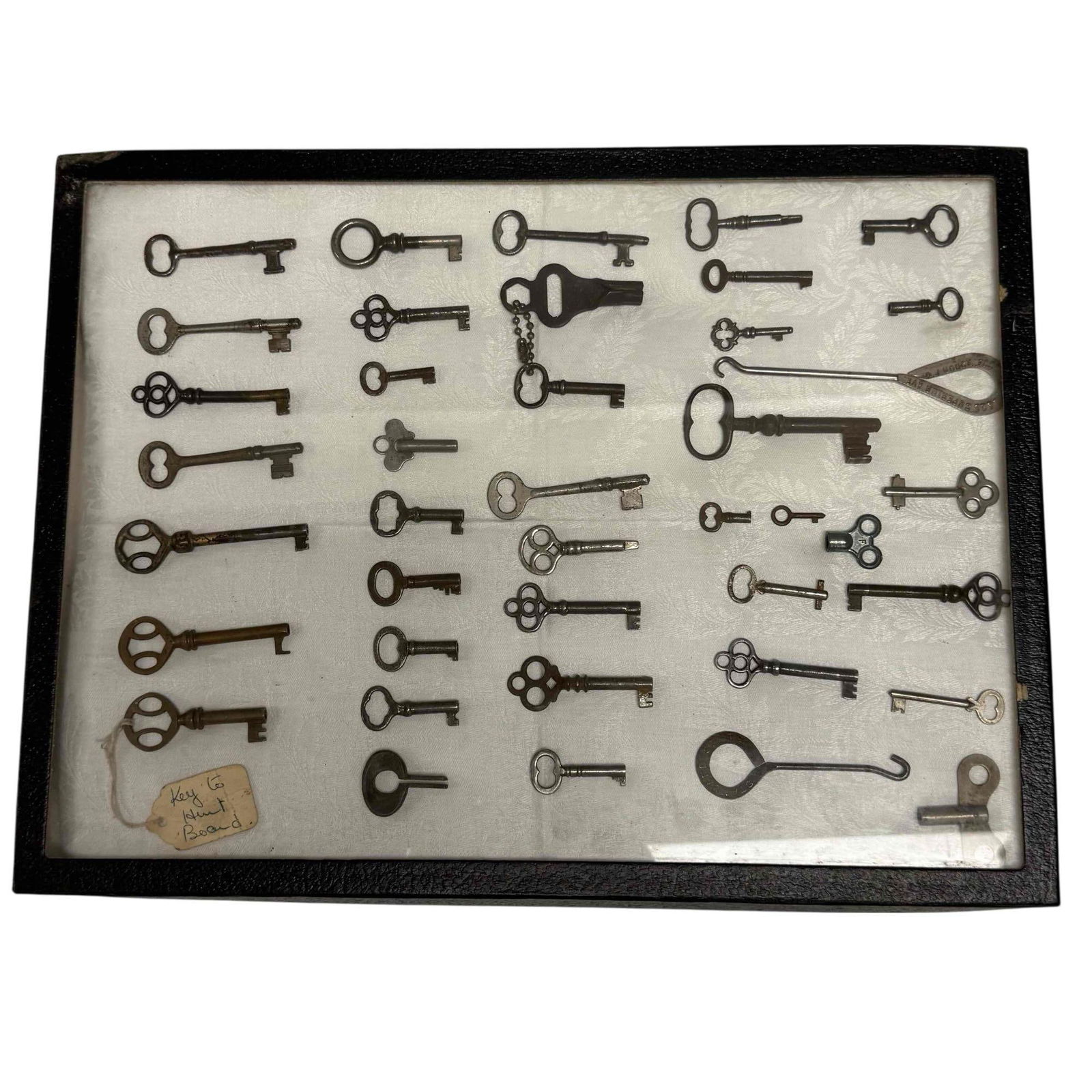 19th/20th Century Skeleton and Barrel Keys Shadow Box Display (1 of 19)