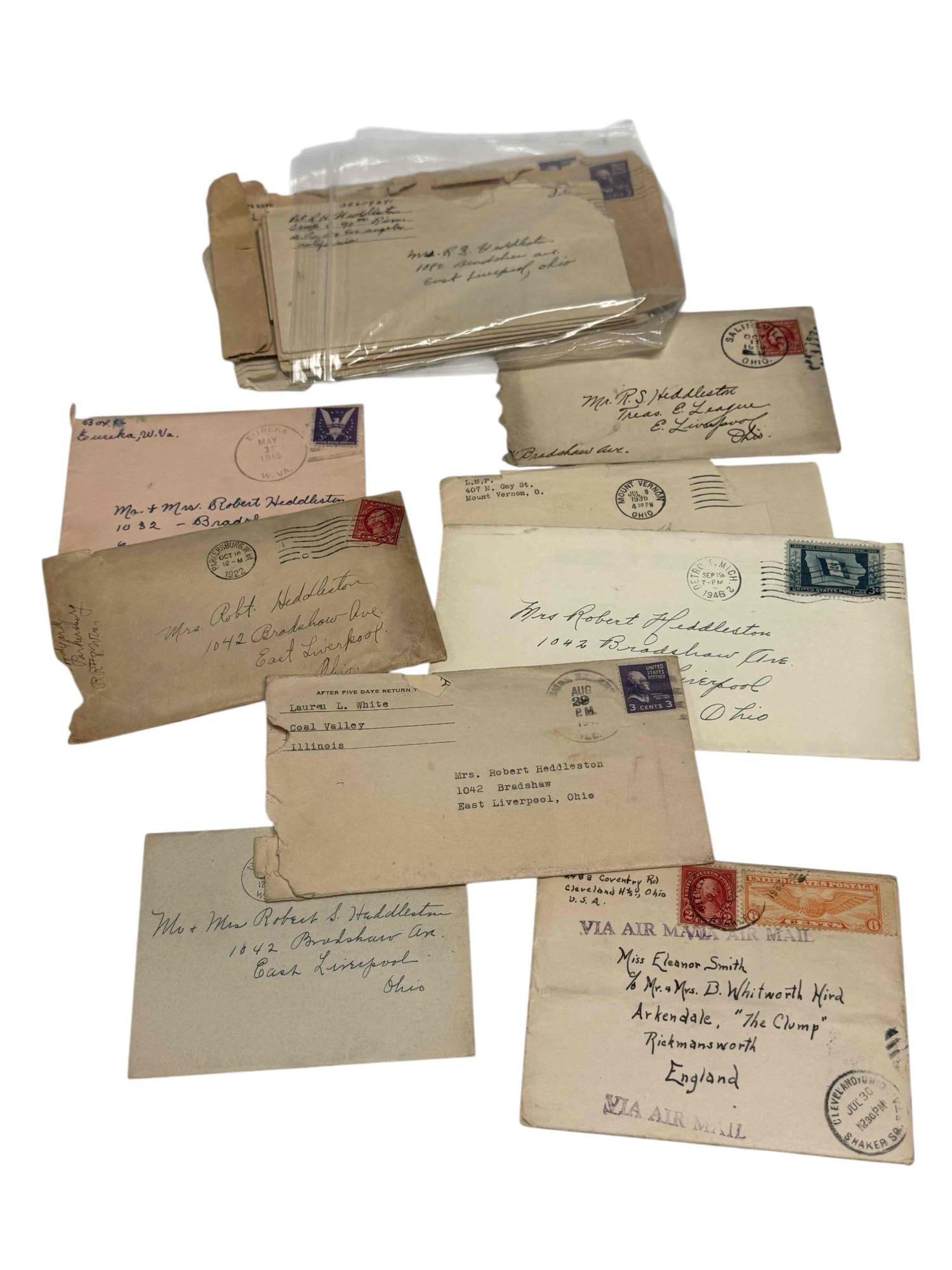 WWII Postcards Stamps Notes and Photographs (1 of 17)