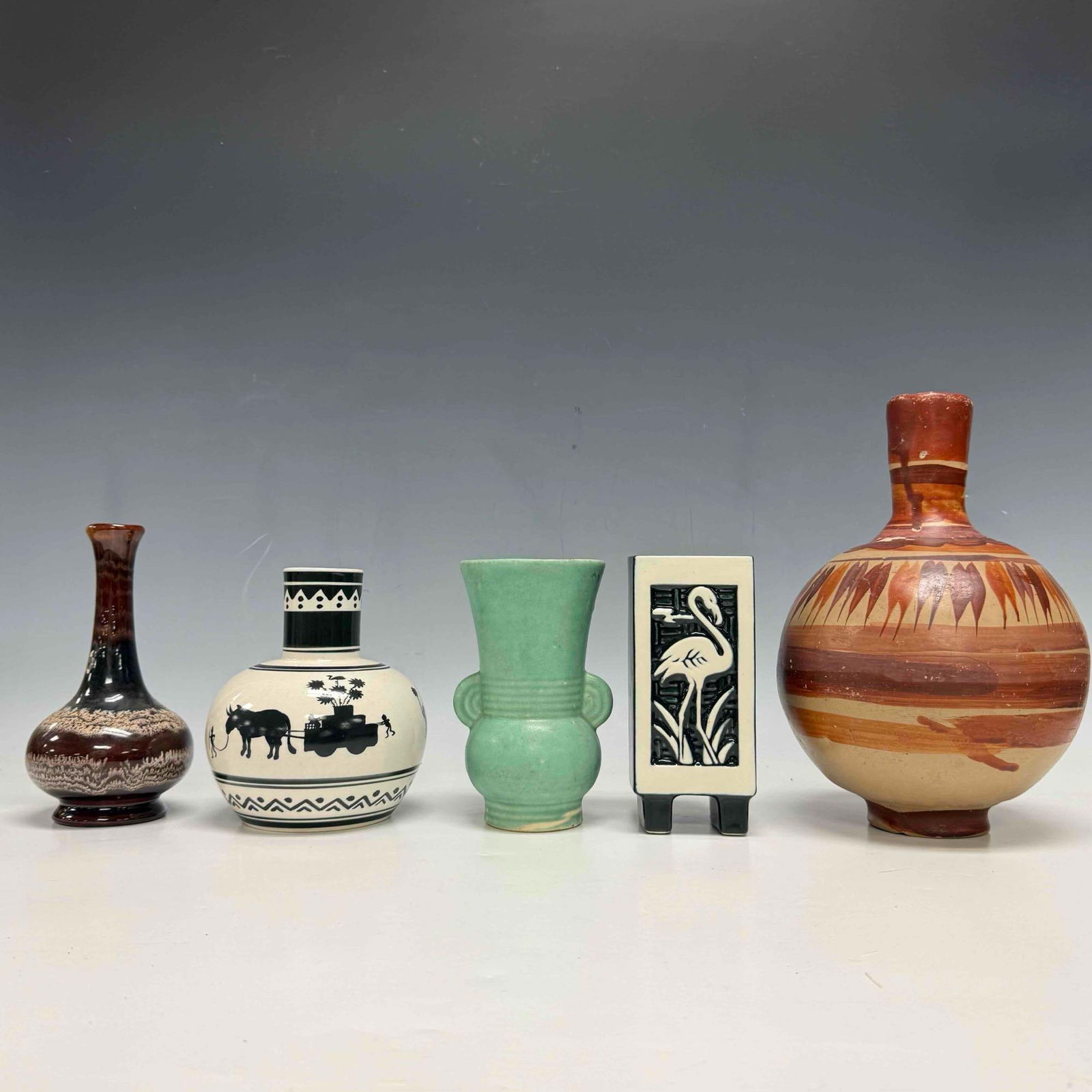 Pottery Glazed Ceramic Vessels (5) - 18