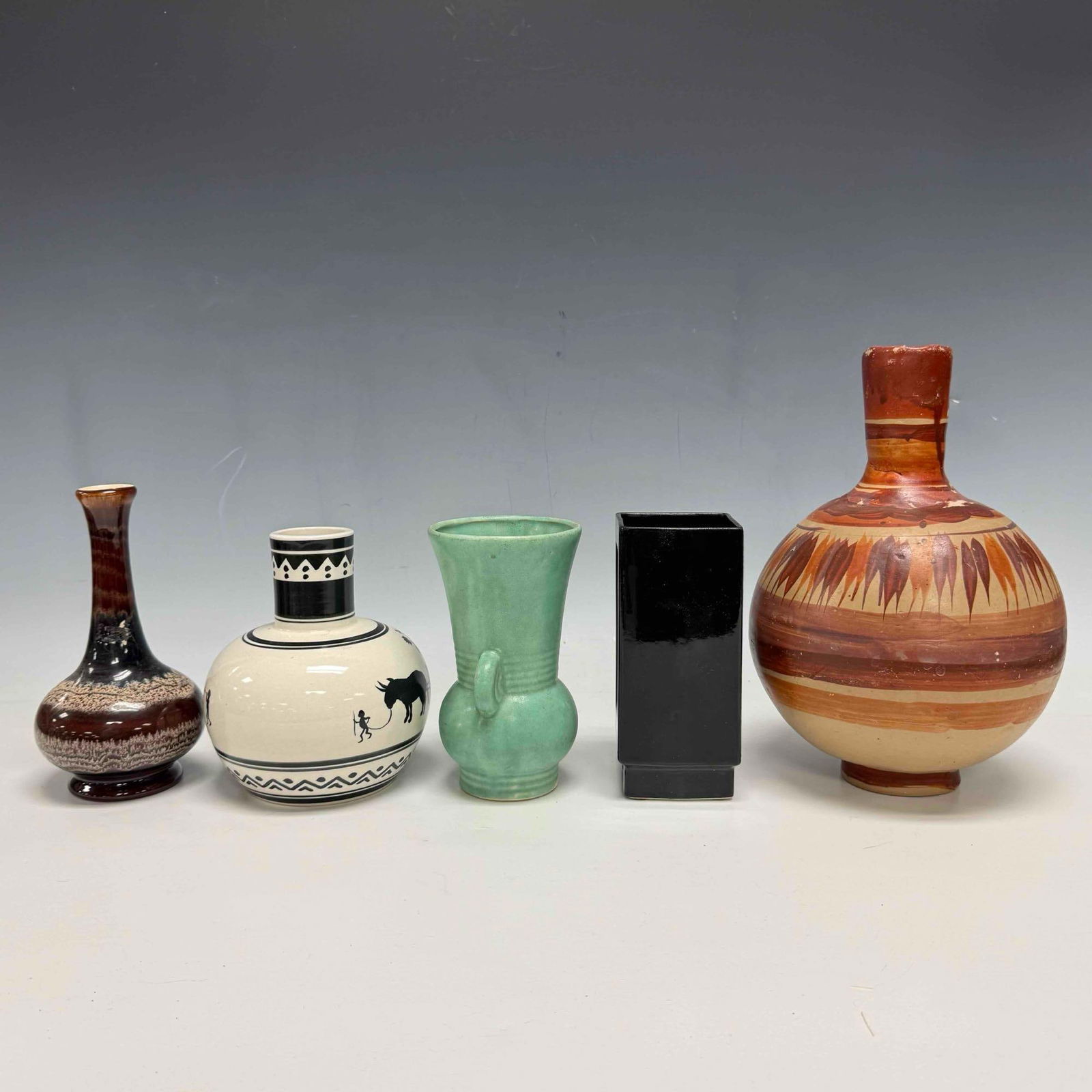 Pottery Glazed Ceramic Vessels (5) - 5