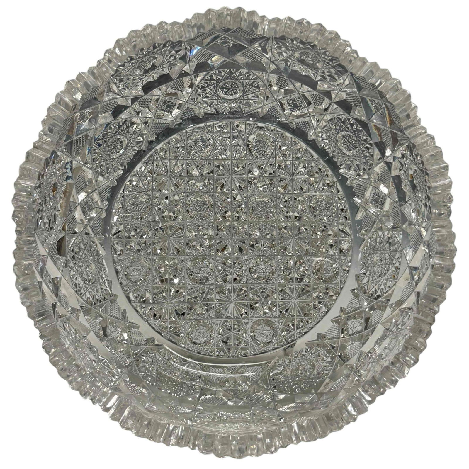 American Brilliant Period HUNT Cut Glass Bowl (1 of 19)