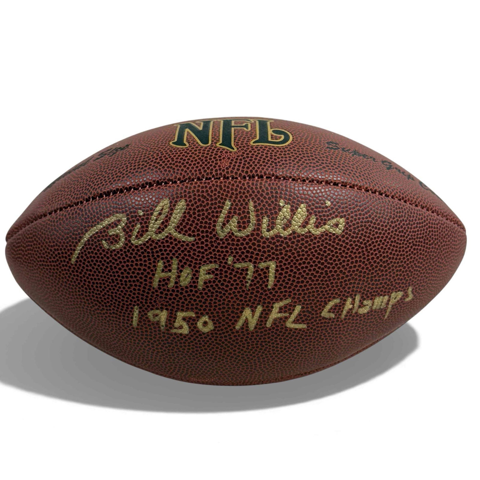 Bill Willis Signed and Inscribed Football Cleveland Browns HOF'er (1 of 15)