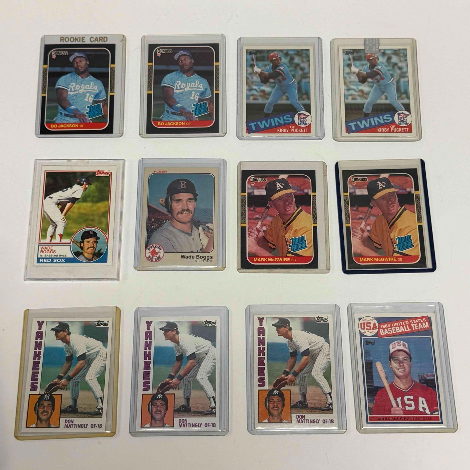 (25) Rookie cards of 1980's Stars and HOF'ers w/ Bo, Mattingly, Carter, Puckett (1 of 16)