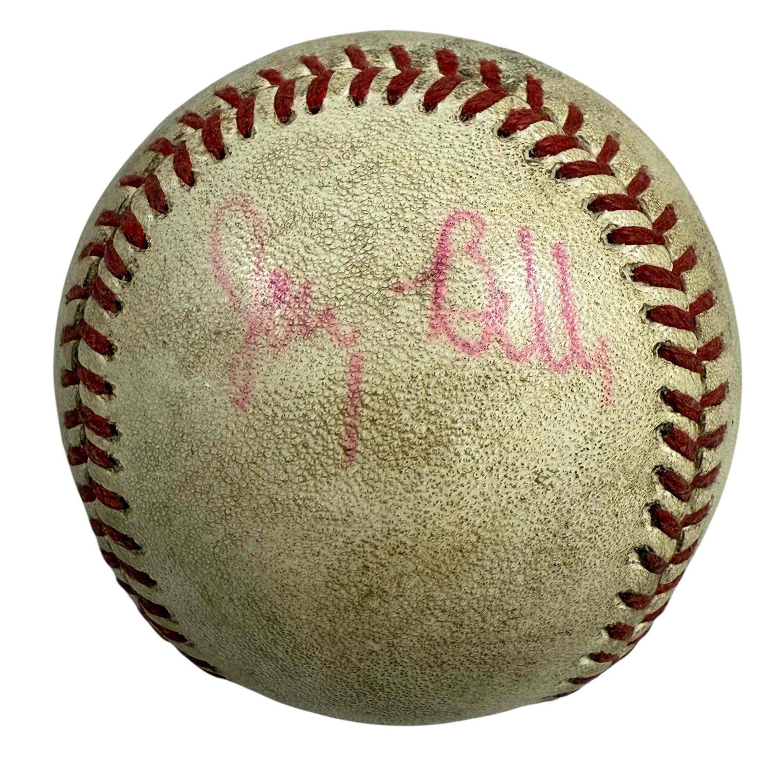Joey Belle Autographed Game Used Foul Ball (1 of 9)
