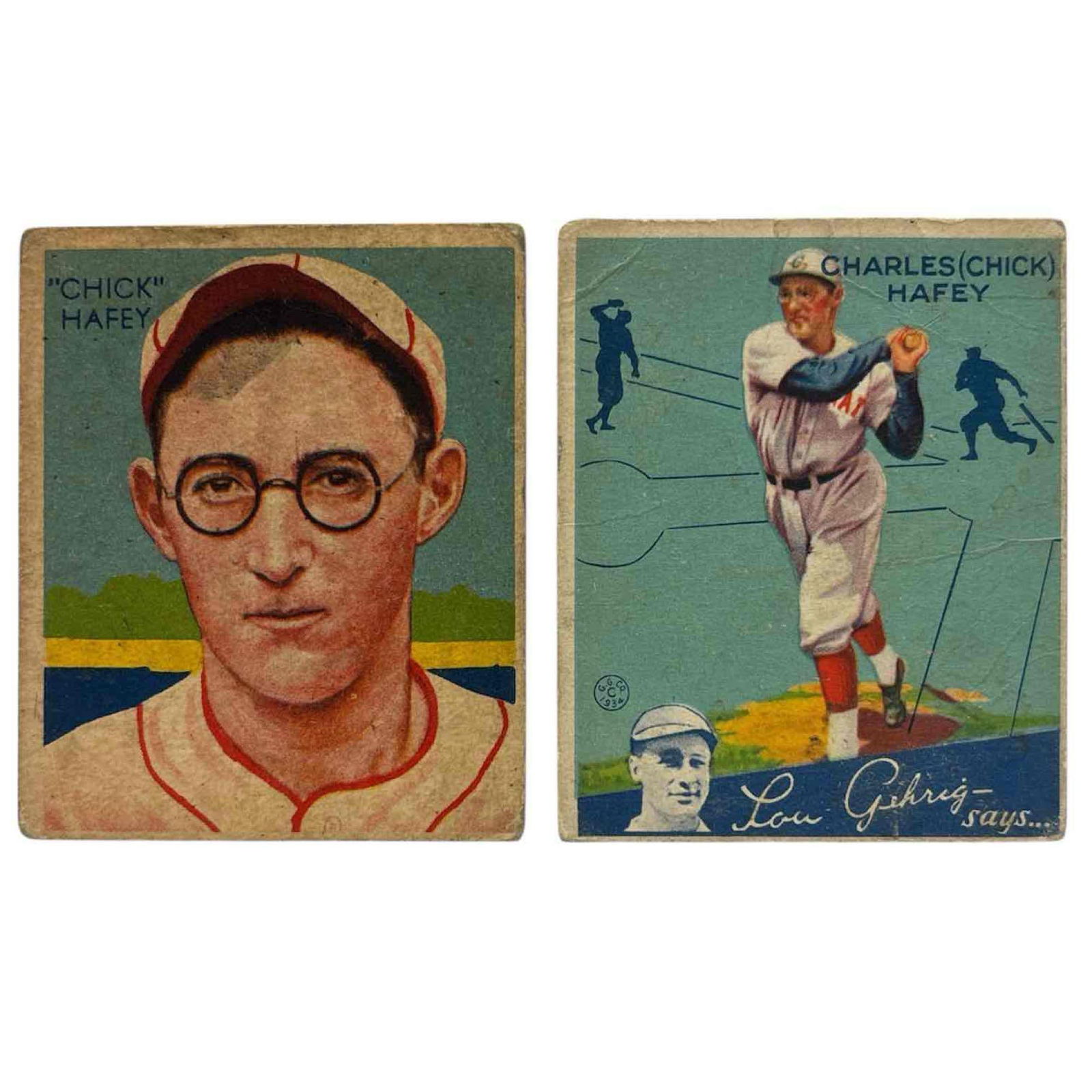 Chick Hafey Goudey and Diamond Star Cards (1 of 8)