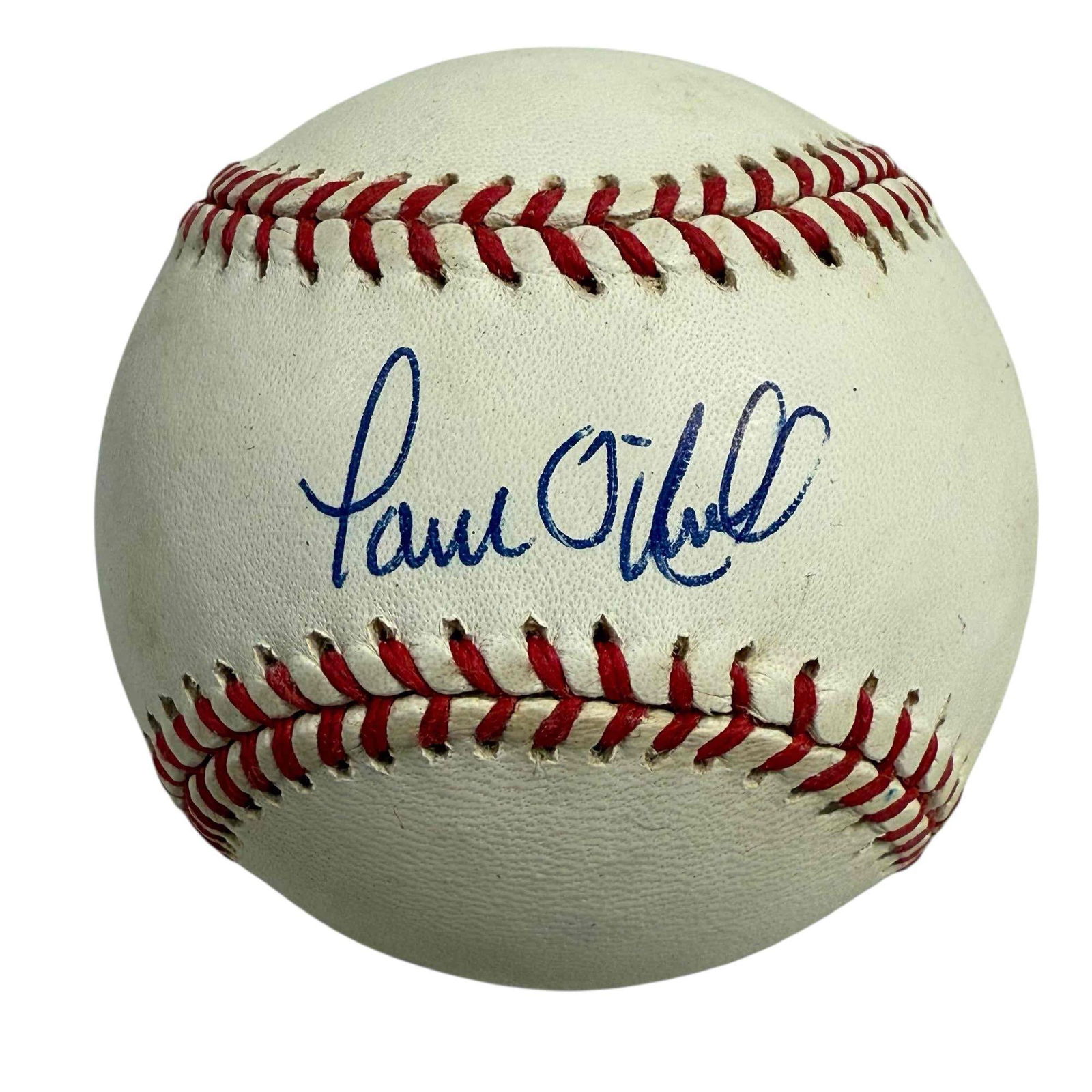 Paul O'Neill Autographed Baseball JSA: Official gene Budig baseball signed on the sweet spot in blue pen by the Yankee legend. Gorgeous signature! JSA certified.