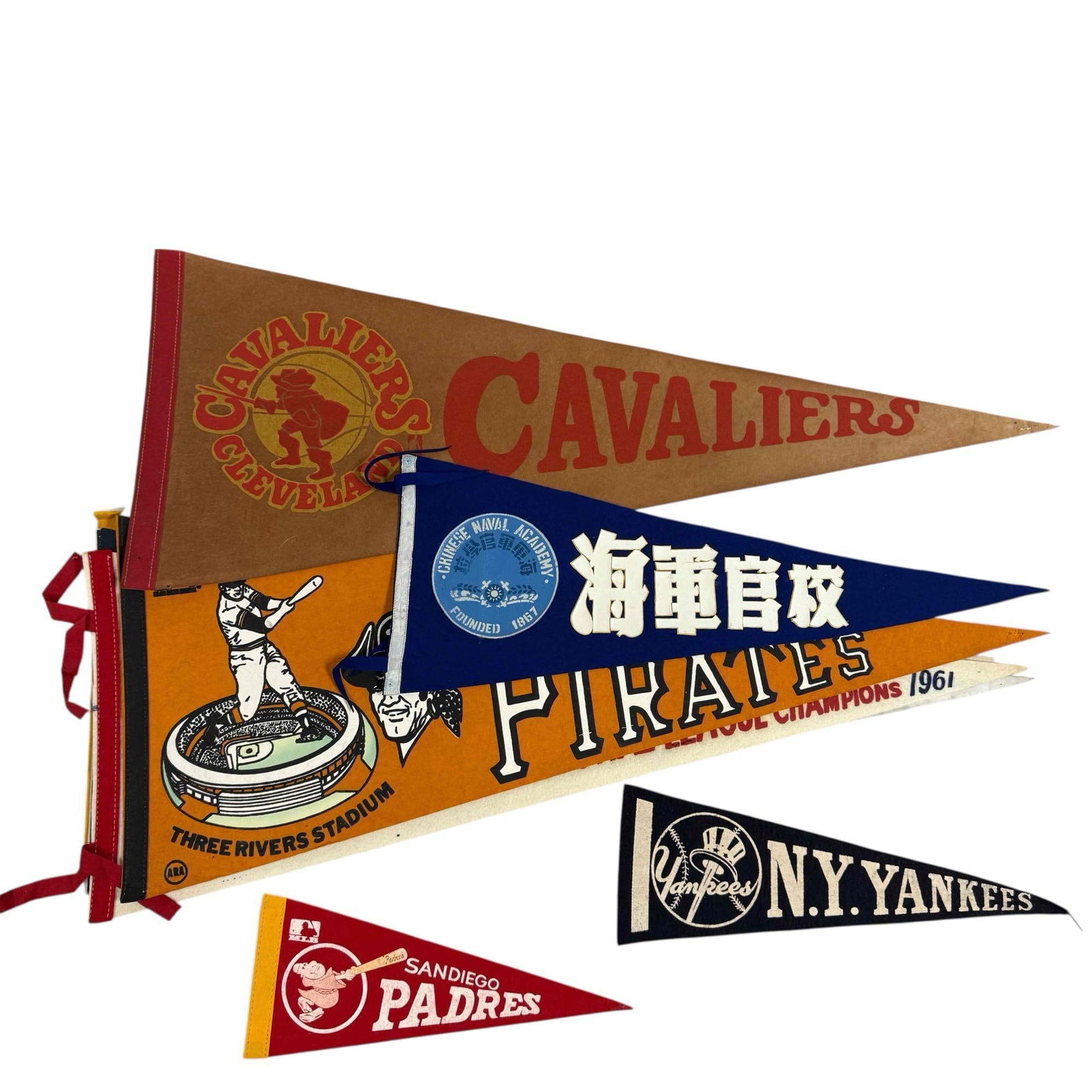 Collection of Vintage Sports Related Pennants (1 of 16)