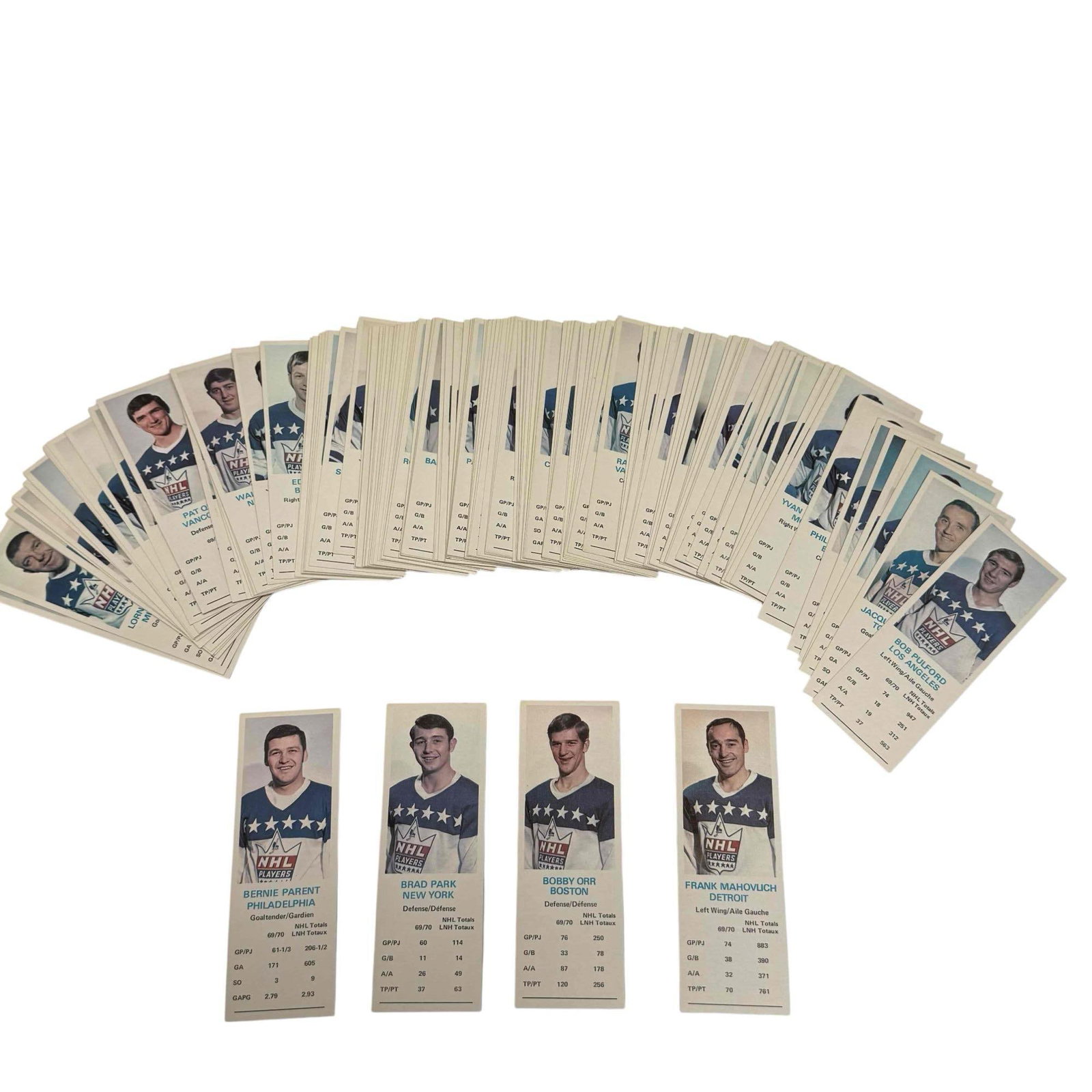 Rare 1970-71 Dad's Cookies Complete Hockey Set (144): High quality set tat originated from cookie packages. Imagine all of the cookies it took to get these! This set is loaded with so many stars and HOF members such as Bucyk, Beliveau, Clarke, Duff, Espo