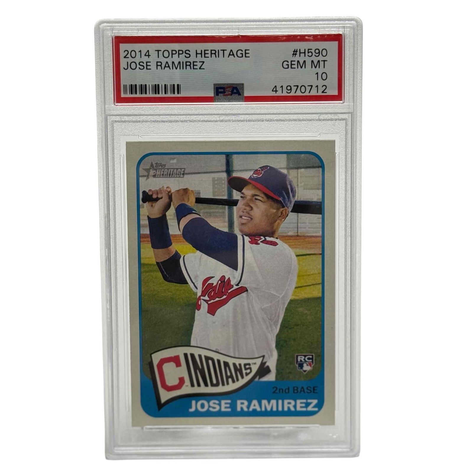 2014 Topps Heritage #H590 Jose Ramirez Rookie PSA 10 (1 of 9)