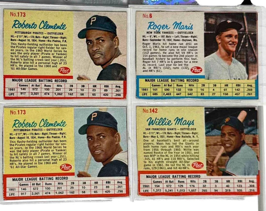 1962 Post Cereal Baseball Card Collection 160+ (1 of 15)