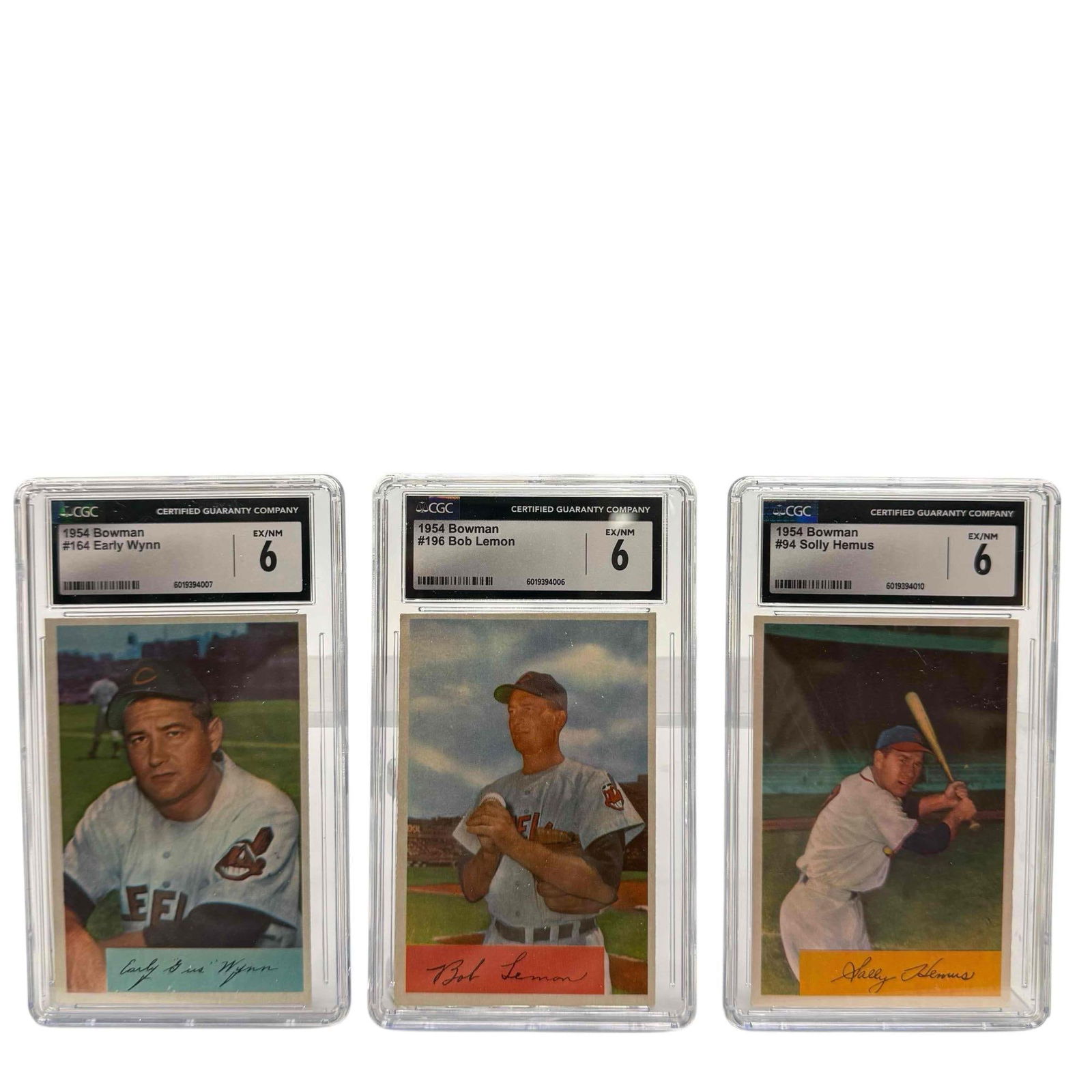 1954 Topps Bob Lemon, Early Wynn, Solly Hemus CGC 6 EXMT (1 of 12)