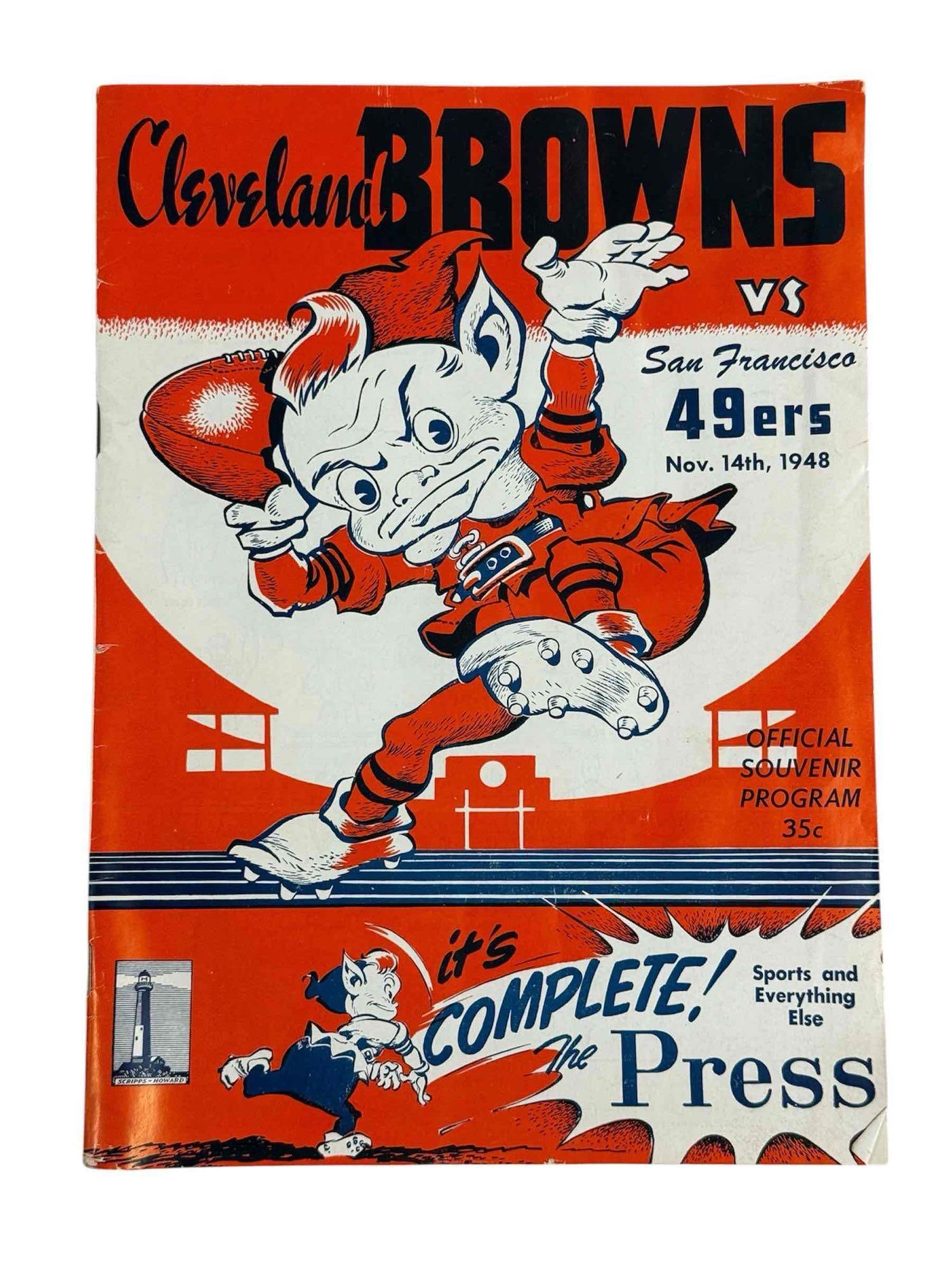 1948 Cleveland Browns Program Brownie Elf AAFC (1 of 12)