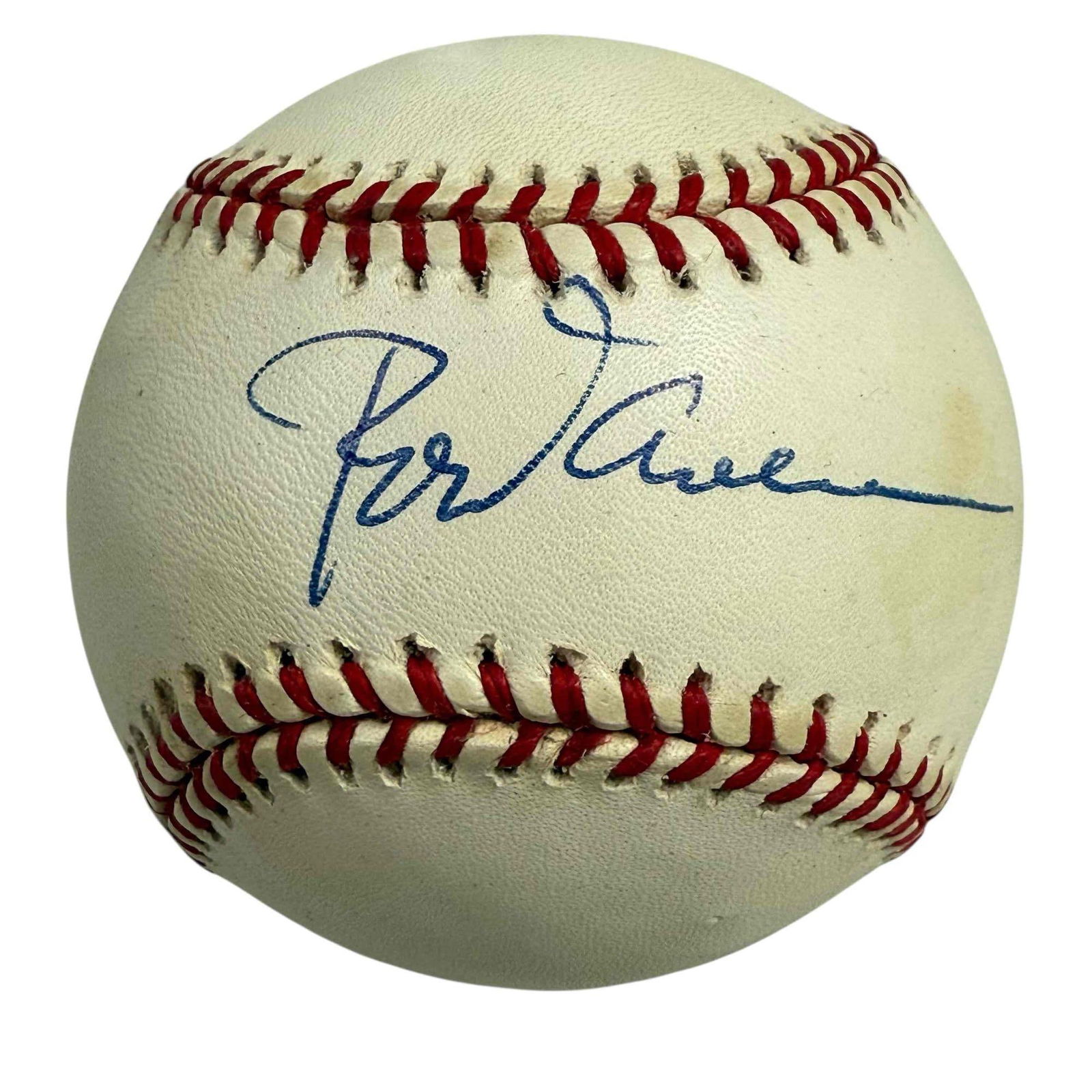 Rod Carew Autographed Baseball JSA: Official American League baseball signed on the sweet spot in blue pen by the HOF batsman. JSA certified.