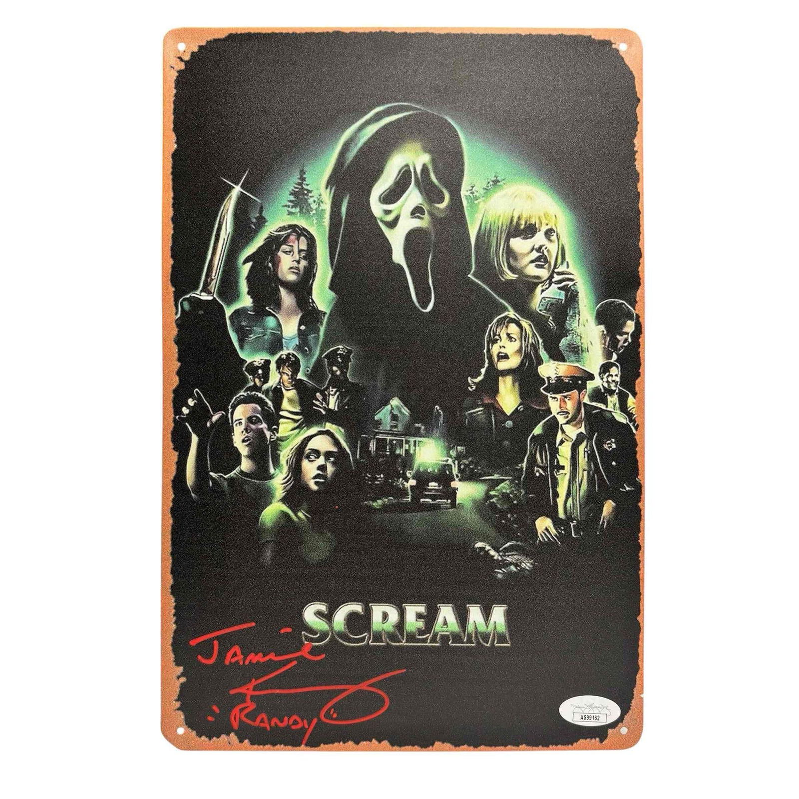 Jamie Kennedy Signed Scream Metal Sign JSA (1 of 7)