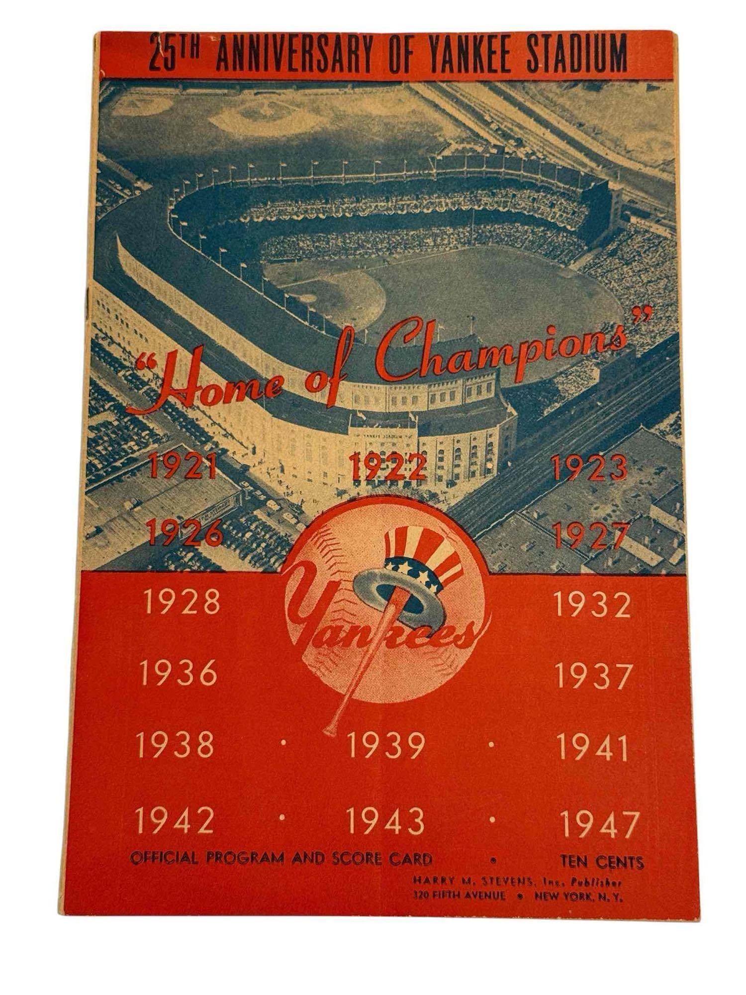 New York Yankees 1948 Scorecard/Program Boston Red Sox (1 of 4)