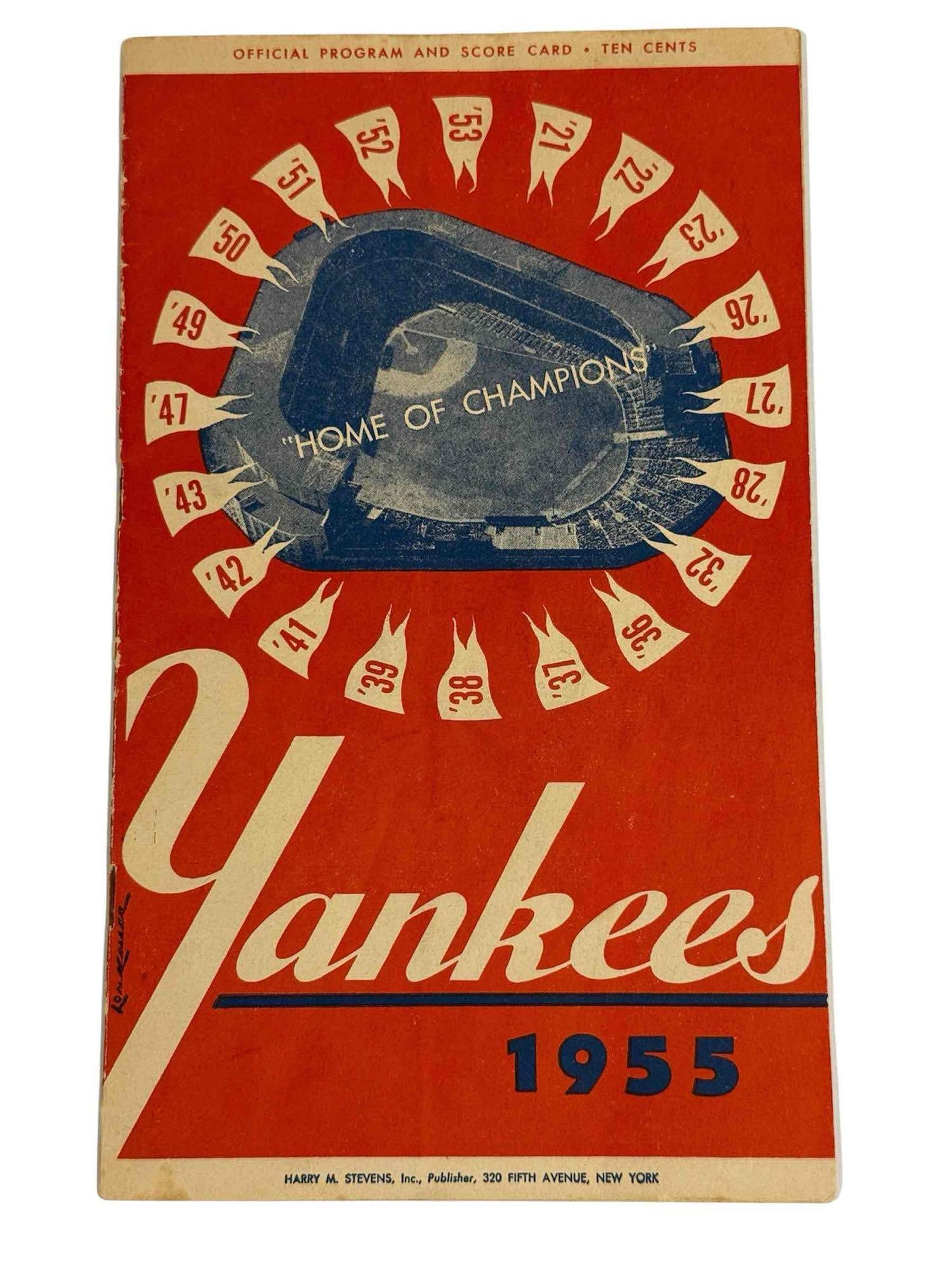 1955 New York Yankees Program Boston Red Sox (1 of 4)