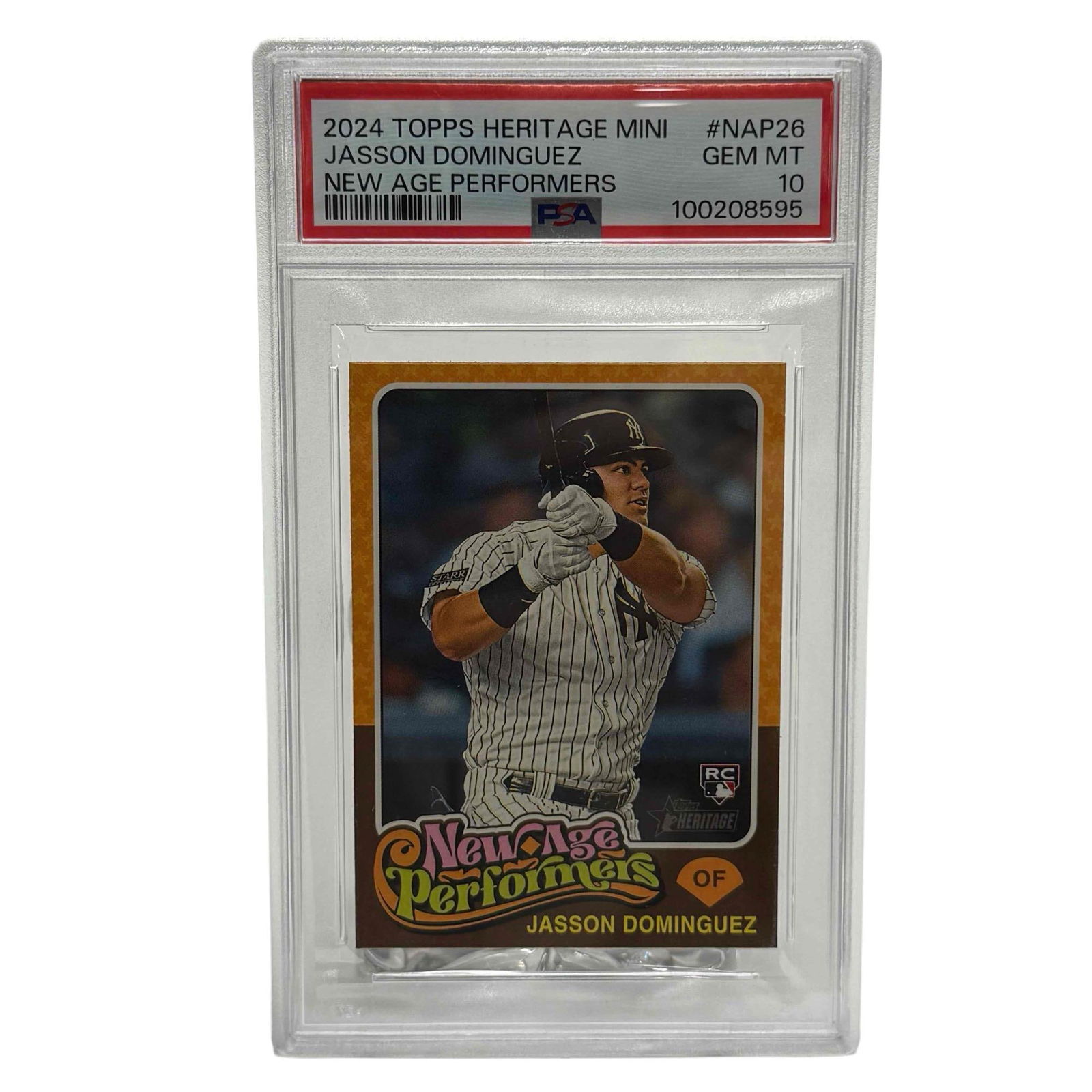 2024 Topps Heritage Mini Jasson Dominguez New Age Performers PSA 10 (1 of 8)