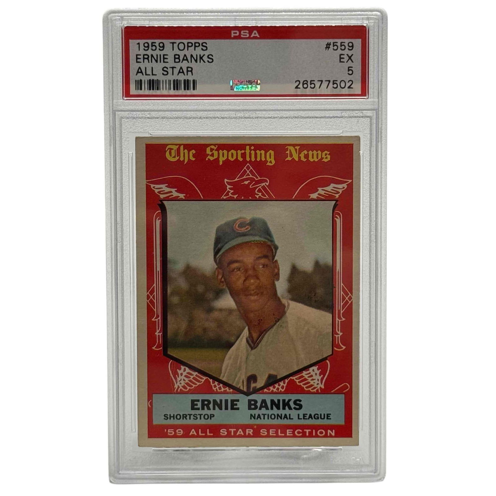 1959 Topps #559 Ernie Banks All-Star PSA 5 Chicago Cubs (1 of 8)