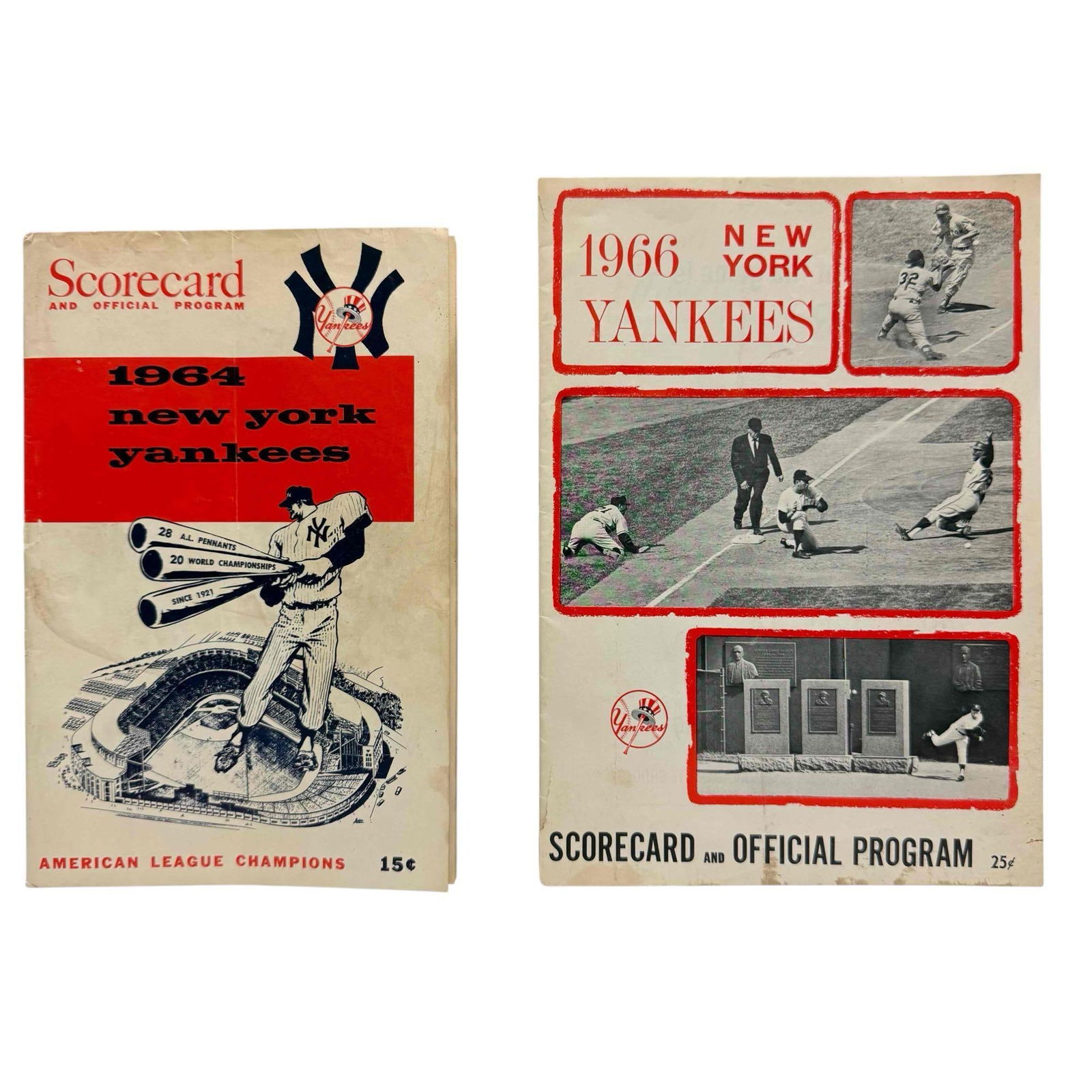 1964 and 1966 New York Yankee Program/Scorecards (1 of 19)