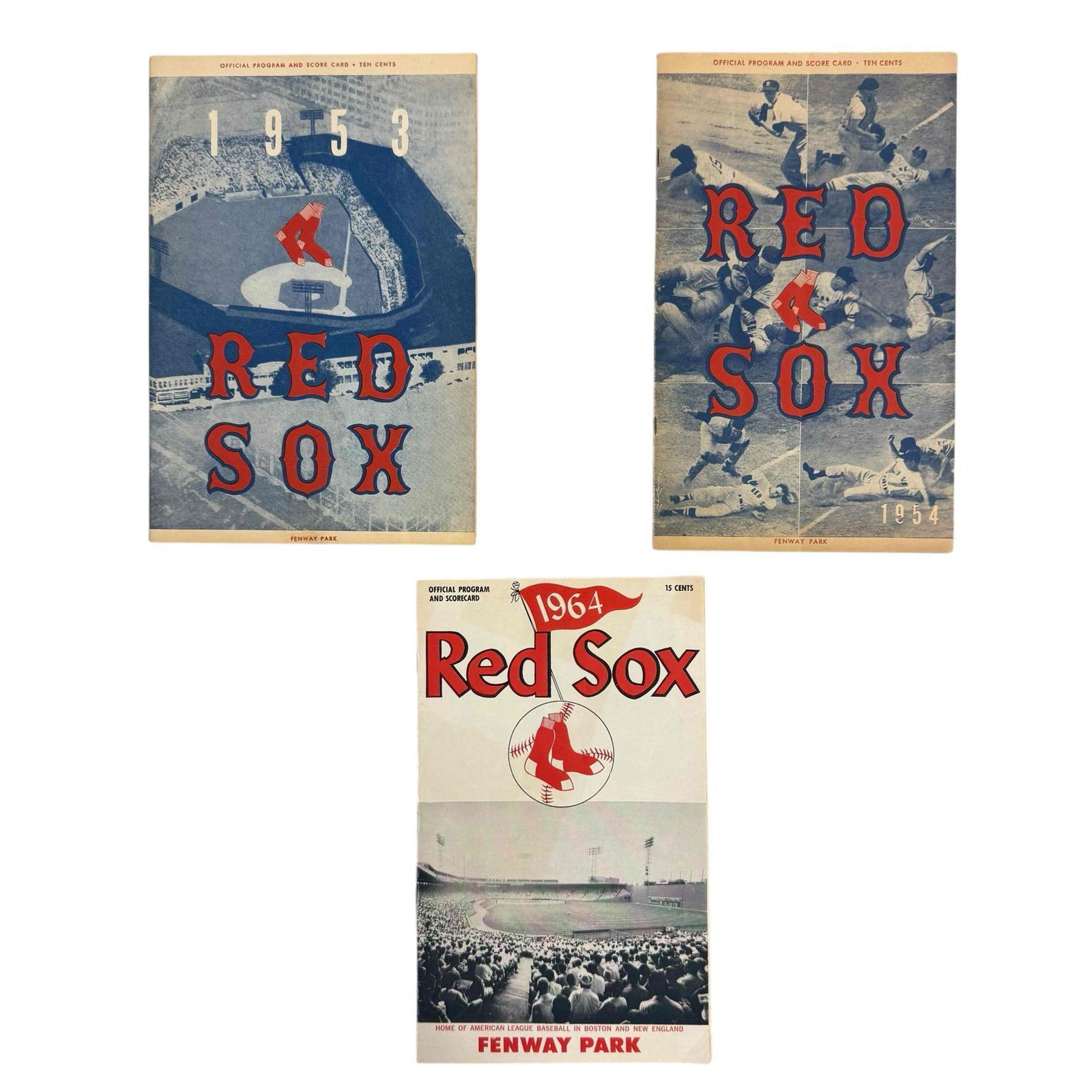 Boston Red Sox Program/Scorecards 1953, 1954, 1964 (1 of 16)