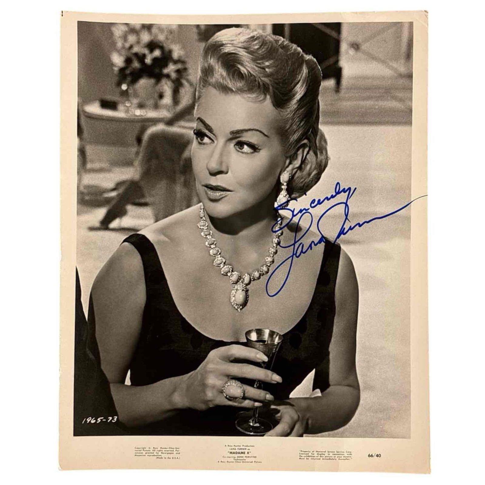 Lana Turner Signed Madame X Promo Photo JSA (1 of 11)