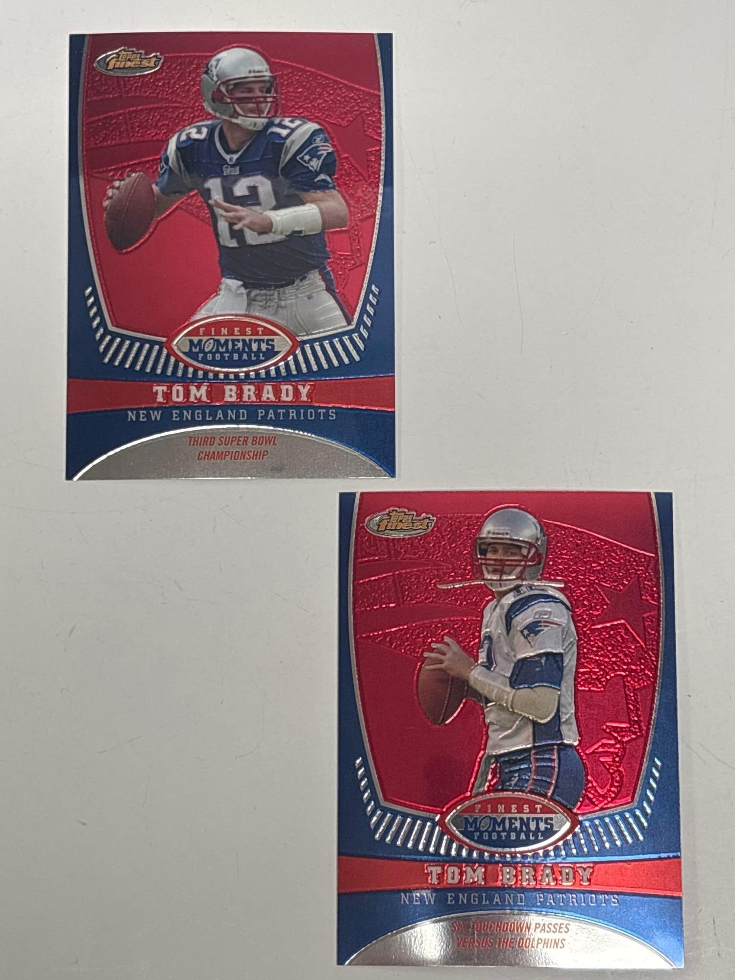 2008 Topps Finest Moments Tom Brady Cards (2) /629 (1 of 7)