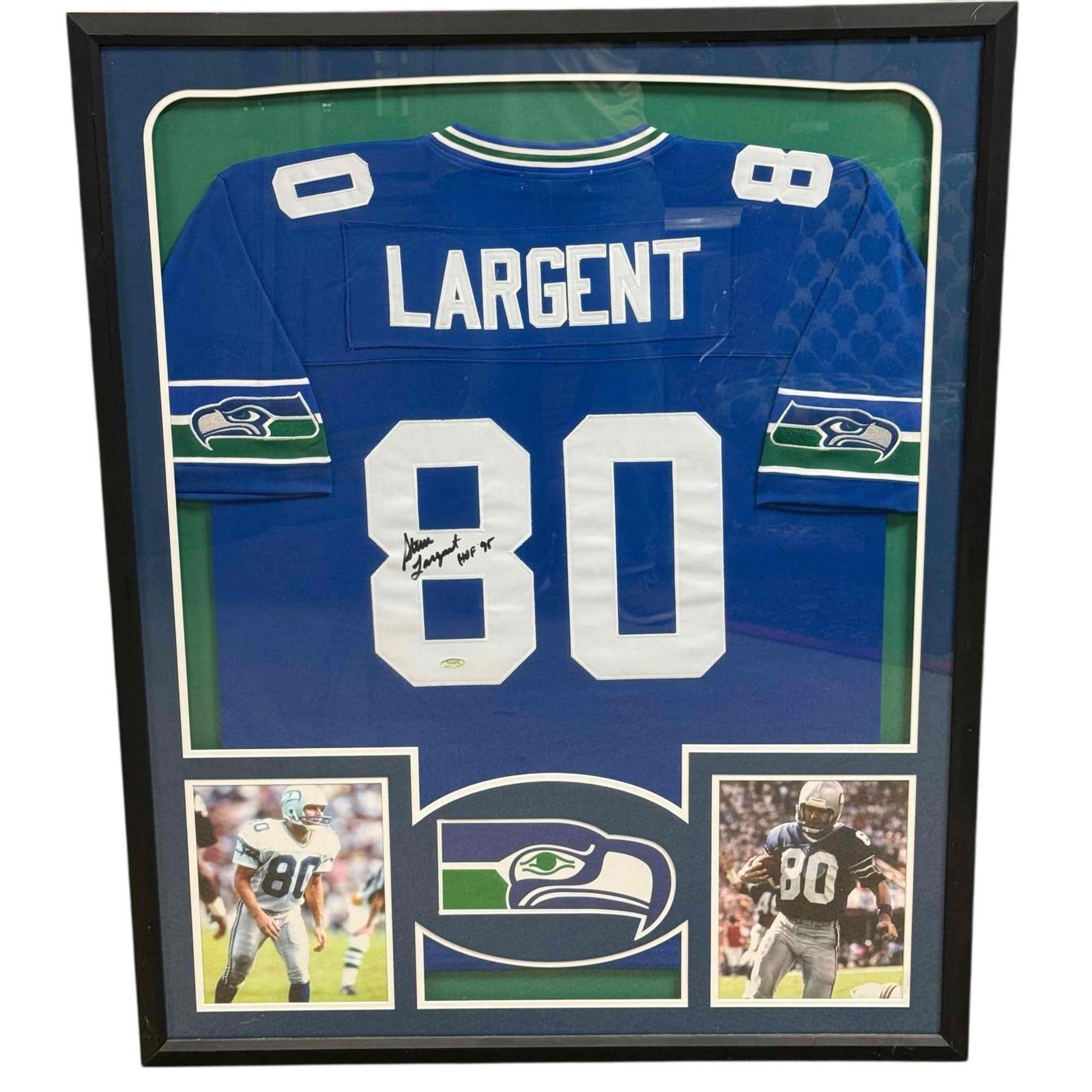 Steve Largent Signed Seattle Seahawks Jersey Framed and Matted (1 of 14)