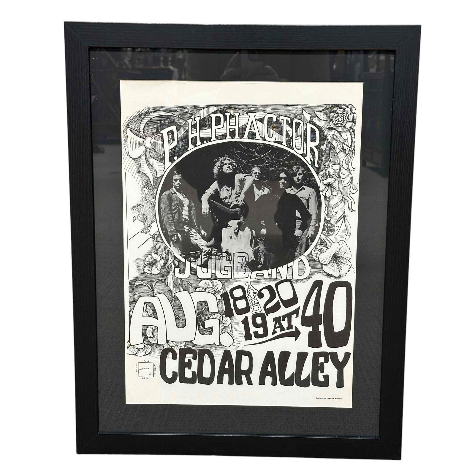 Rare Early 1960s San Francisco P.H. Phactor Jug Band Poster (1 of 12)