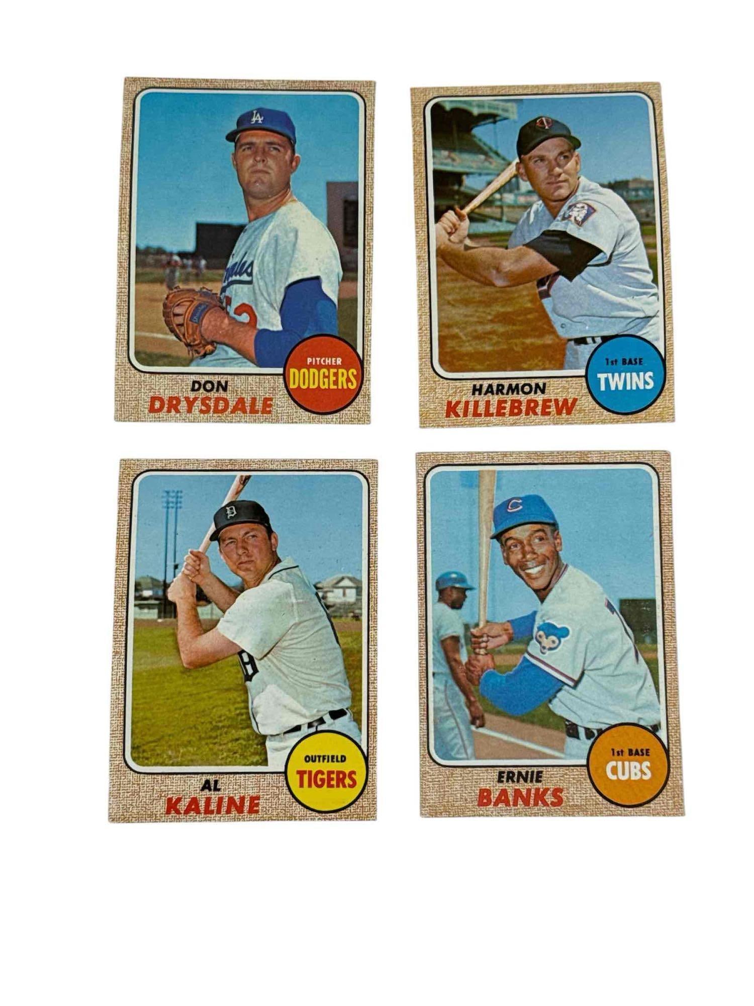 1968 Topps Banks, Kaline, Killebrew, Drysdale (1 of 7)