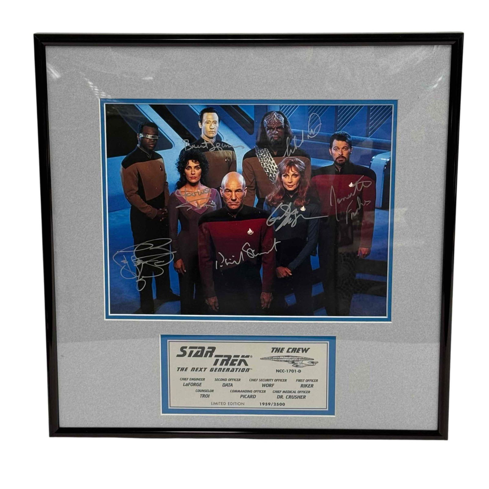 Star Trek The Next Generation Crew Signed Photo #1959/2500 (1 of 16)