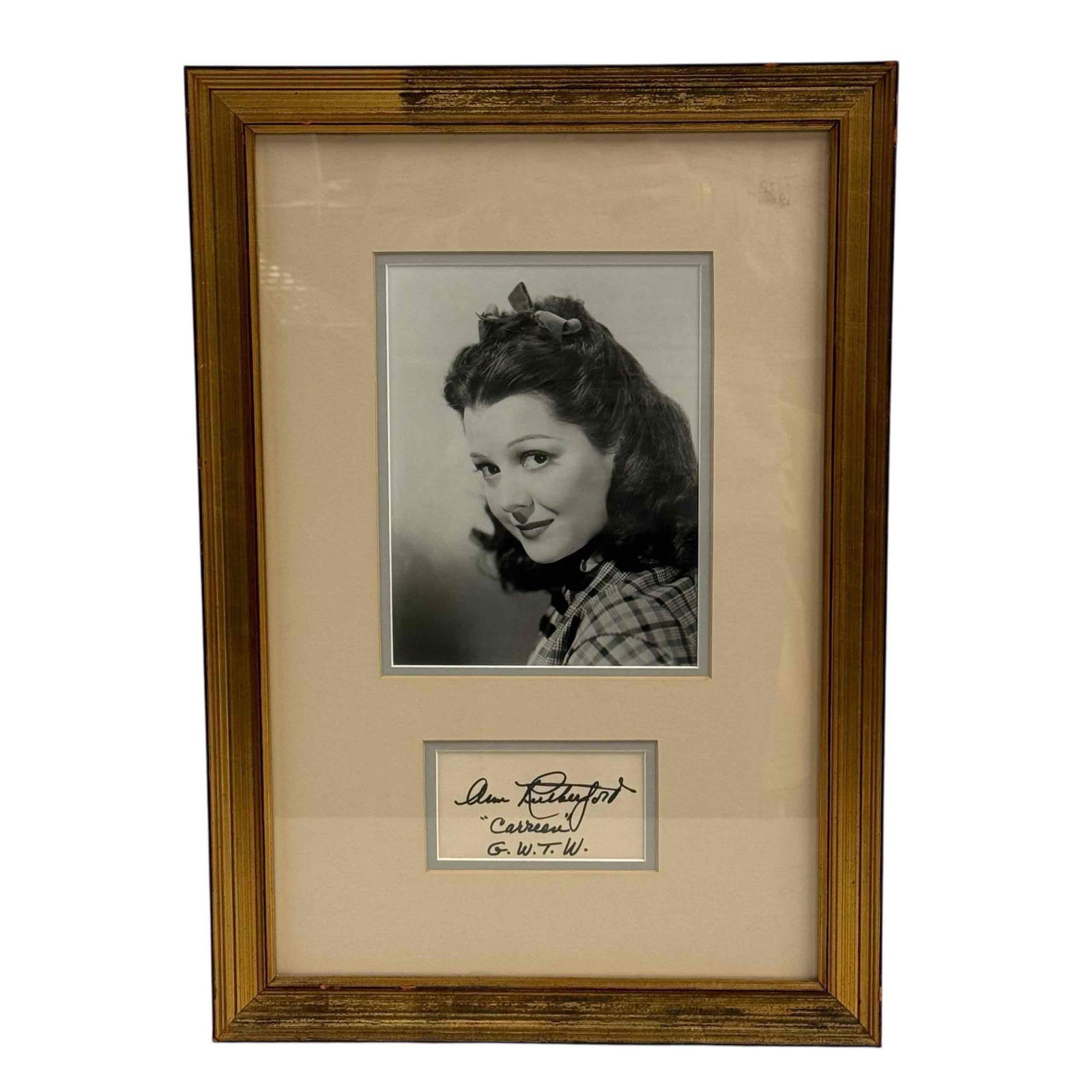 Ann Rutherford Signed and Inscribed Display Gone With the Wind JSA (1 of 16)