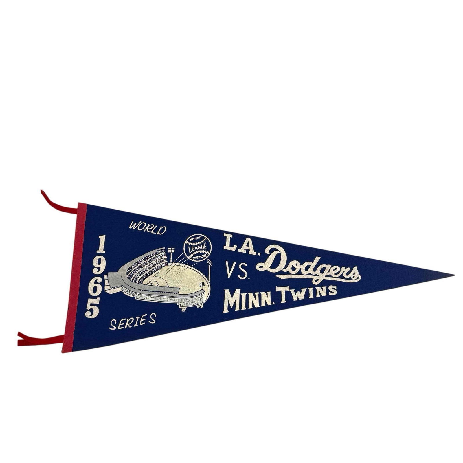 1965 World Series Full Sized Pennant Dodgers vs Twins (1 of 12)