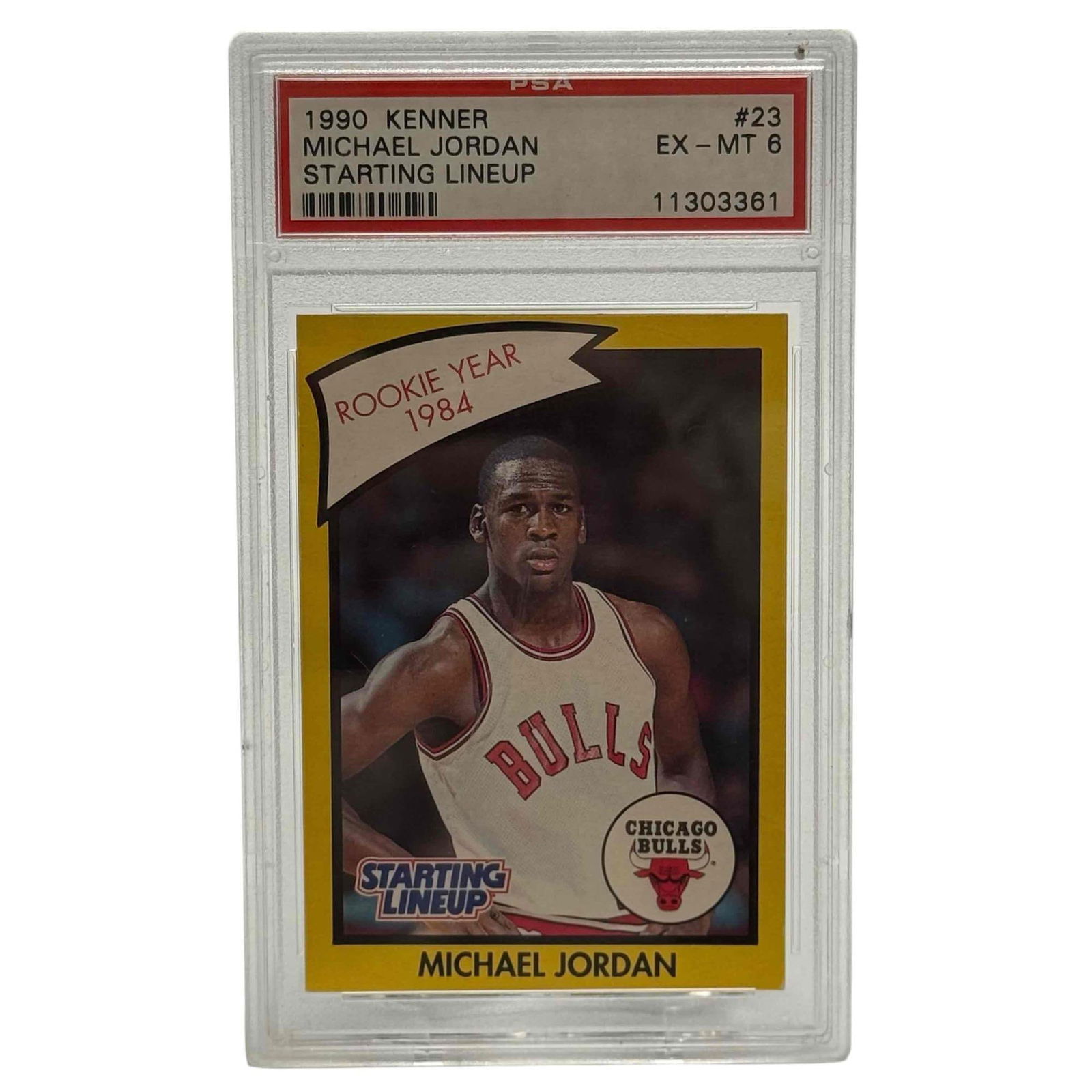 1990 Kenner Starting Lineup Card #23 Michael Jordan PSA 6 (1 of 7)