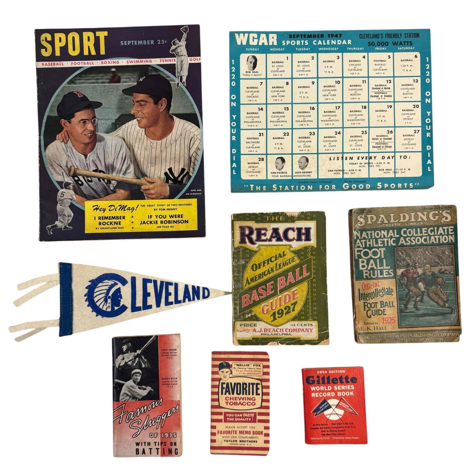 Vintage Baseball and Football Guide and Magazine Lot (1 of 20)