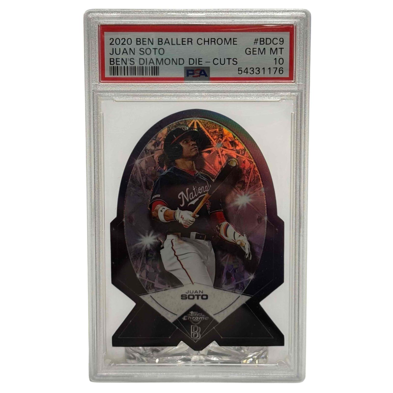 2020 Topps Ben Baller Chrome Diamond Die Cut Juan Soto PSA 10 (1 of 7)