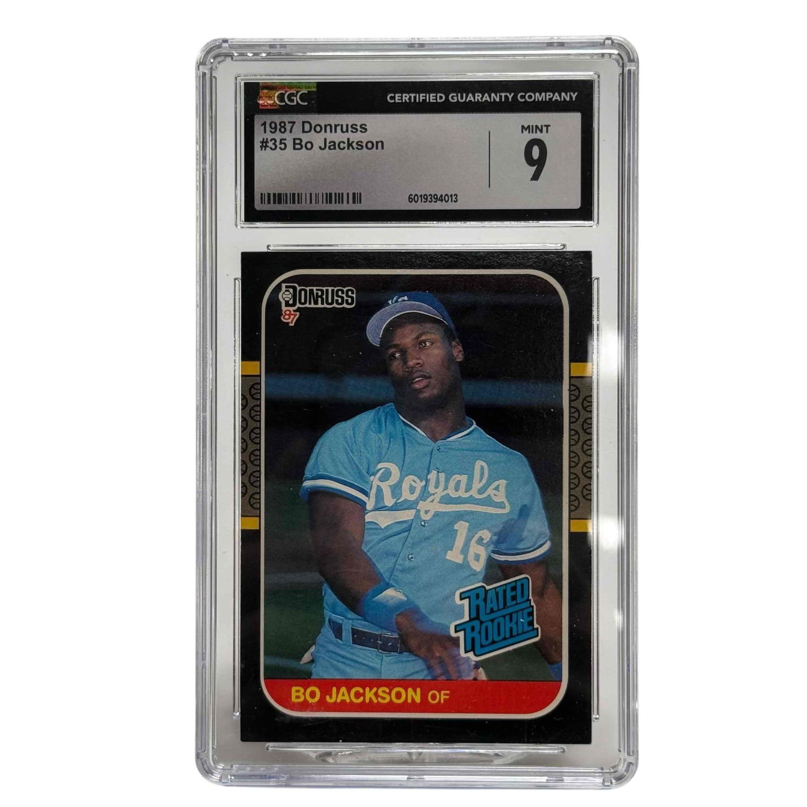 1987 Donruss #35 Bo Jackson Rookie Card CGC 9 MINT (1 of 6)